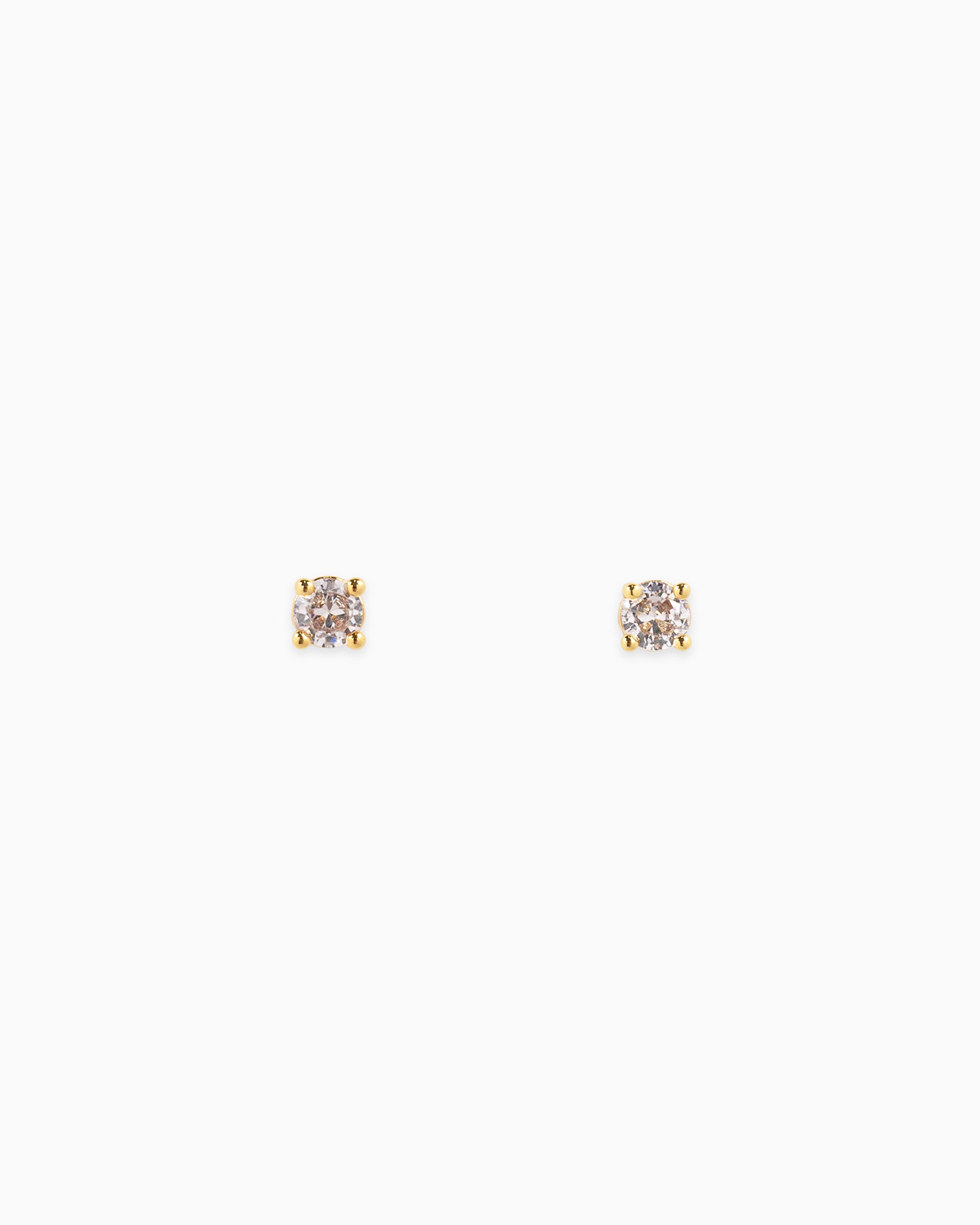 [18K] Bright Flash Gold Clover Earring Set, Set of 3