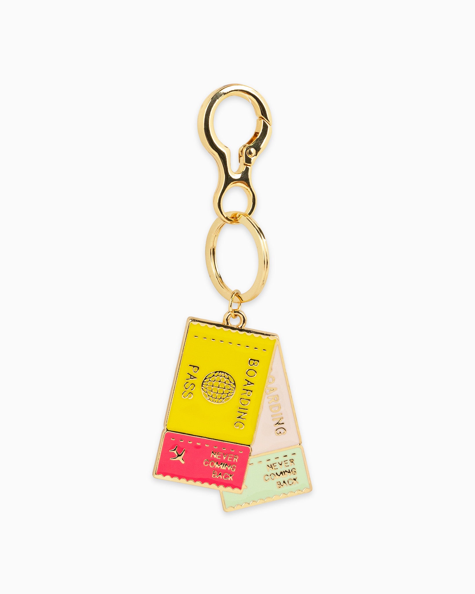 Pastel Color Boarding Ticket Keychain