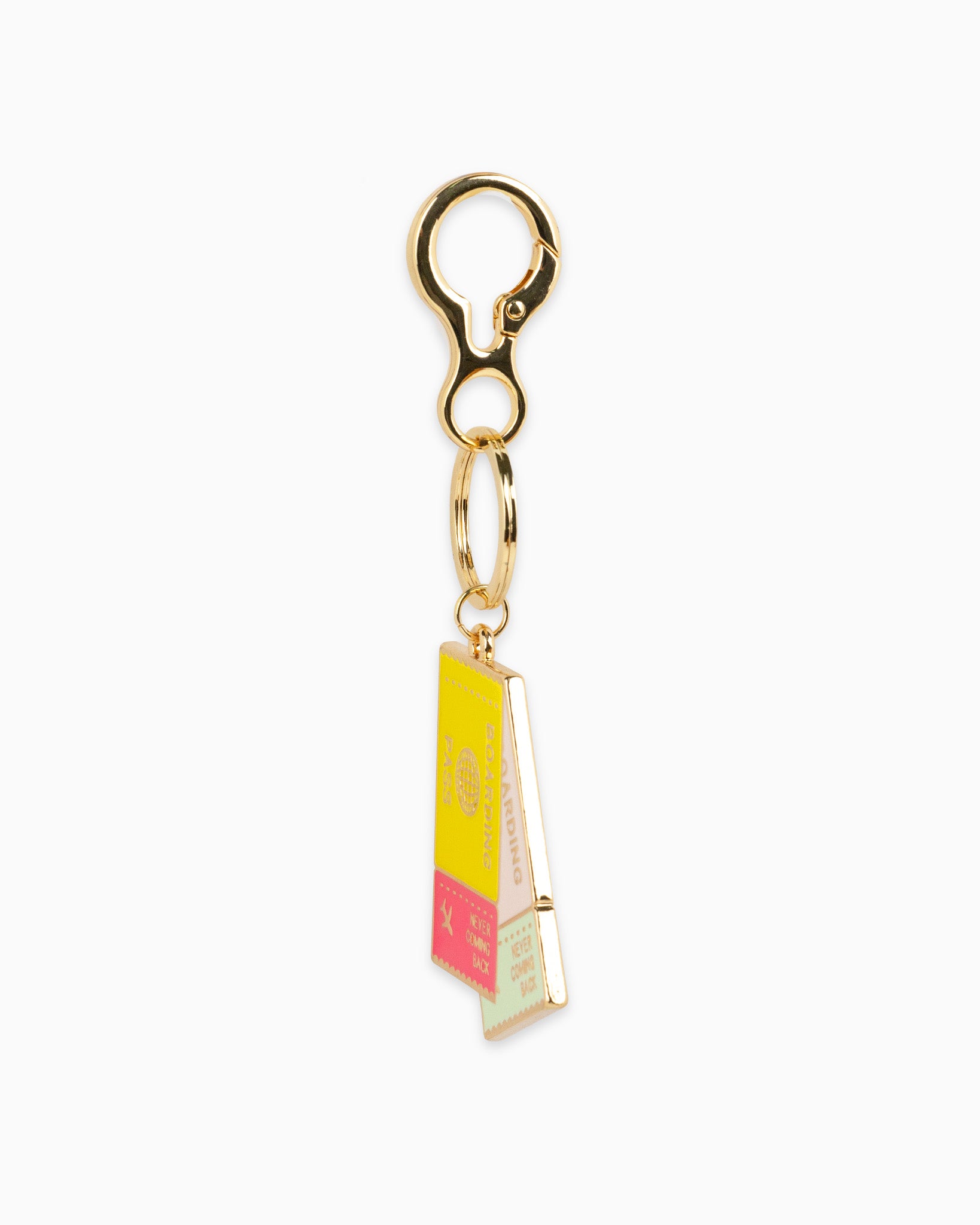 Pastel Color Boarding Ticket Keychain