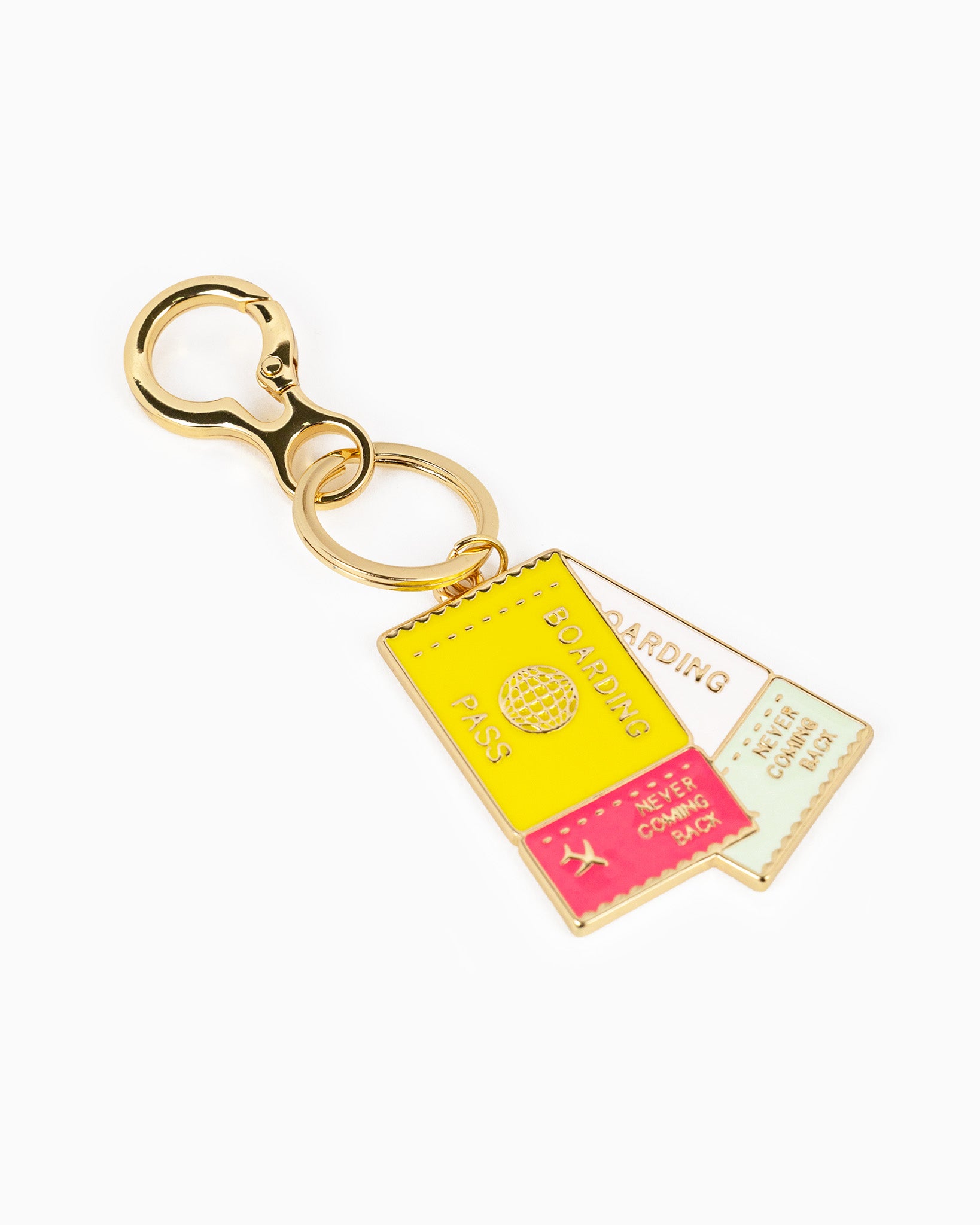 Pastel Color Boarding Ticket Keychain