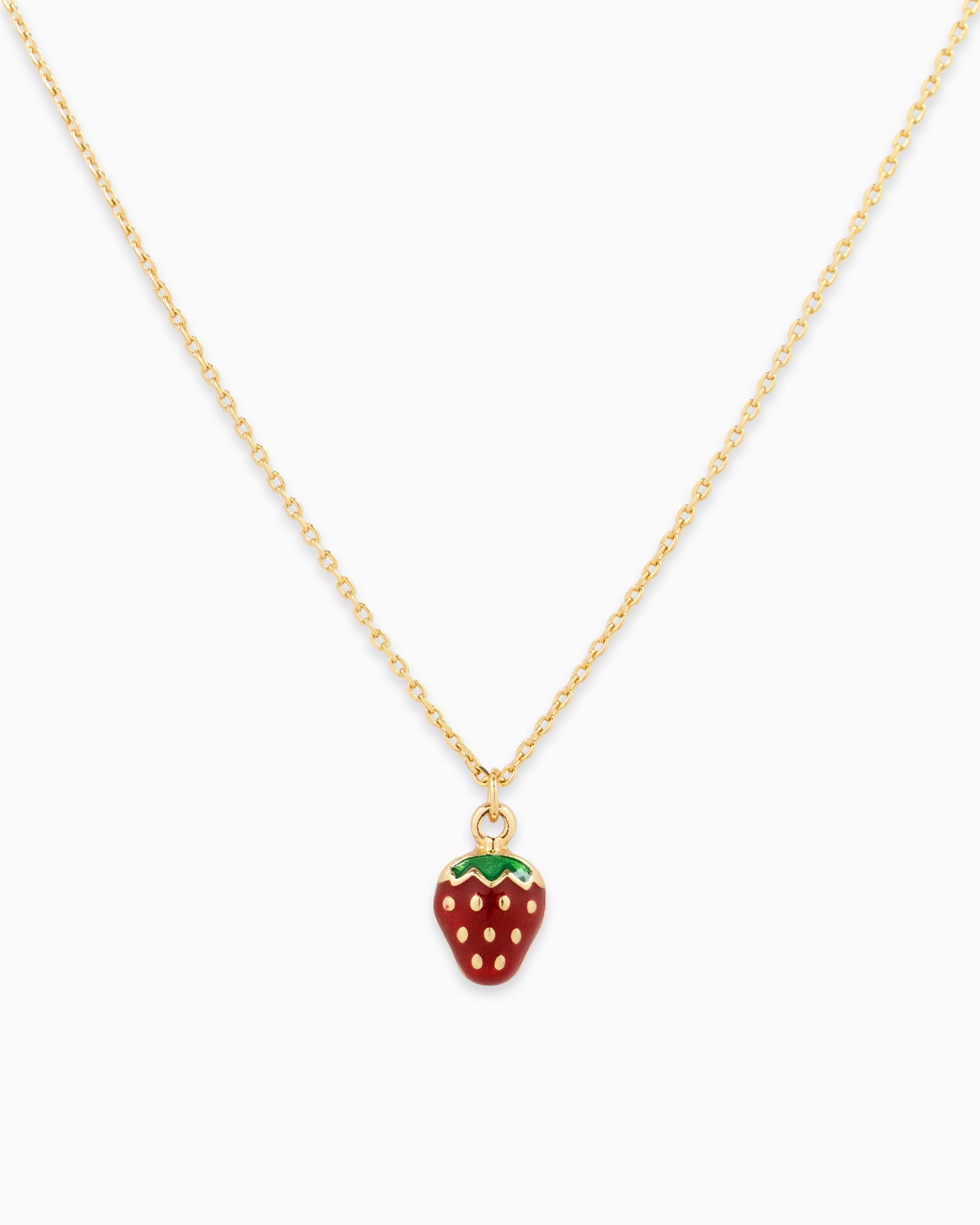 Cute Red Strawberry Pendant Necklace