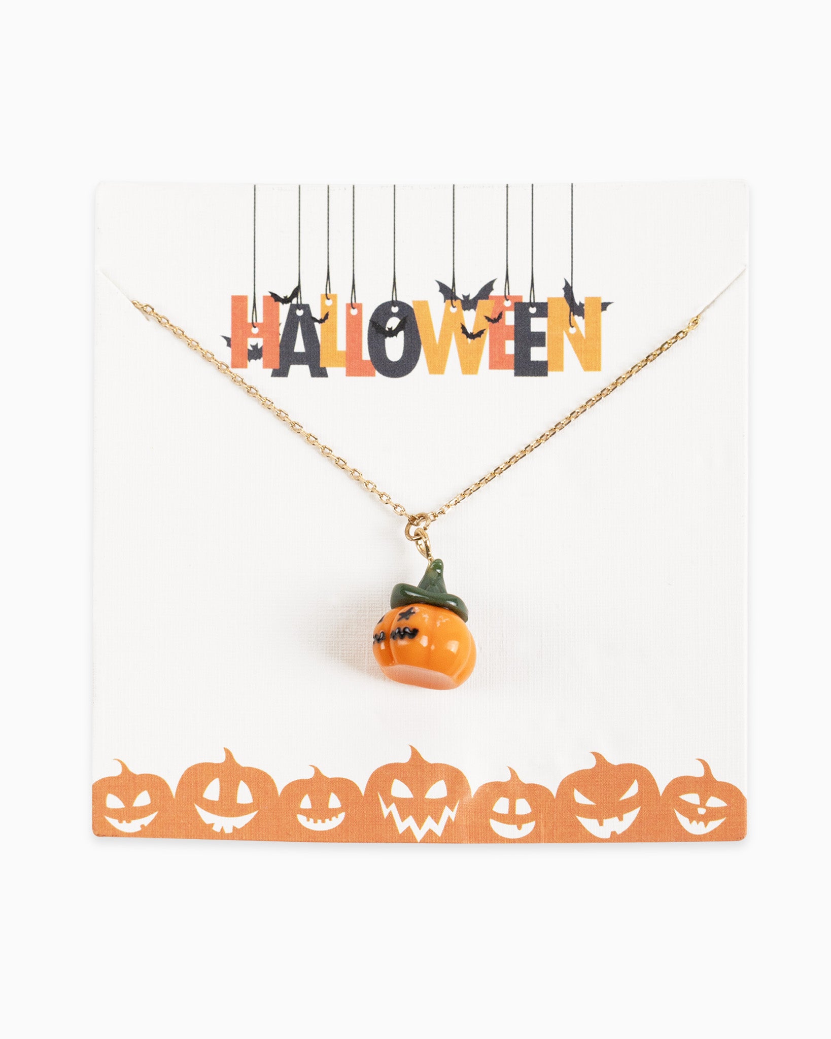 Cute Halloween Pumpkin Pendant Necklace