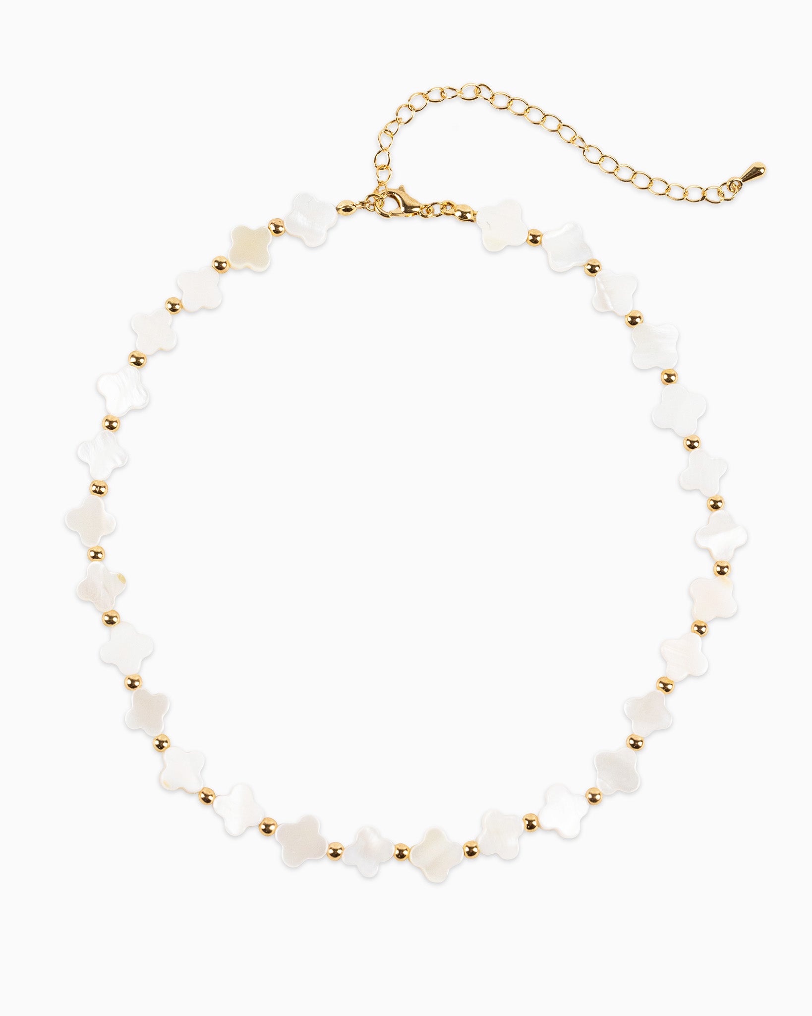 MOP Pearl Clover Choker Necklace