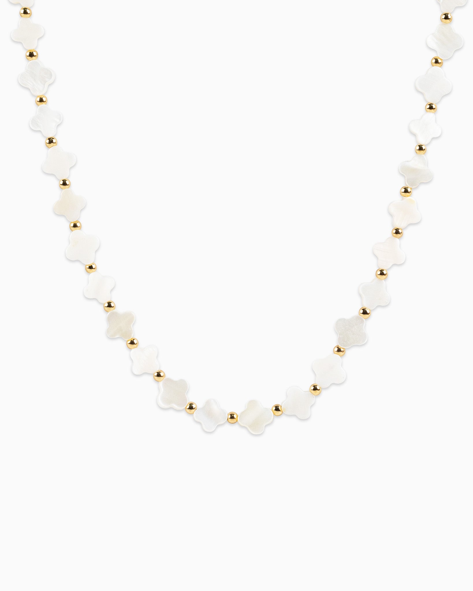 MOP Pearl Clover Choker Necklace