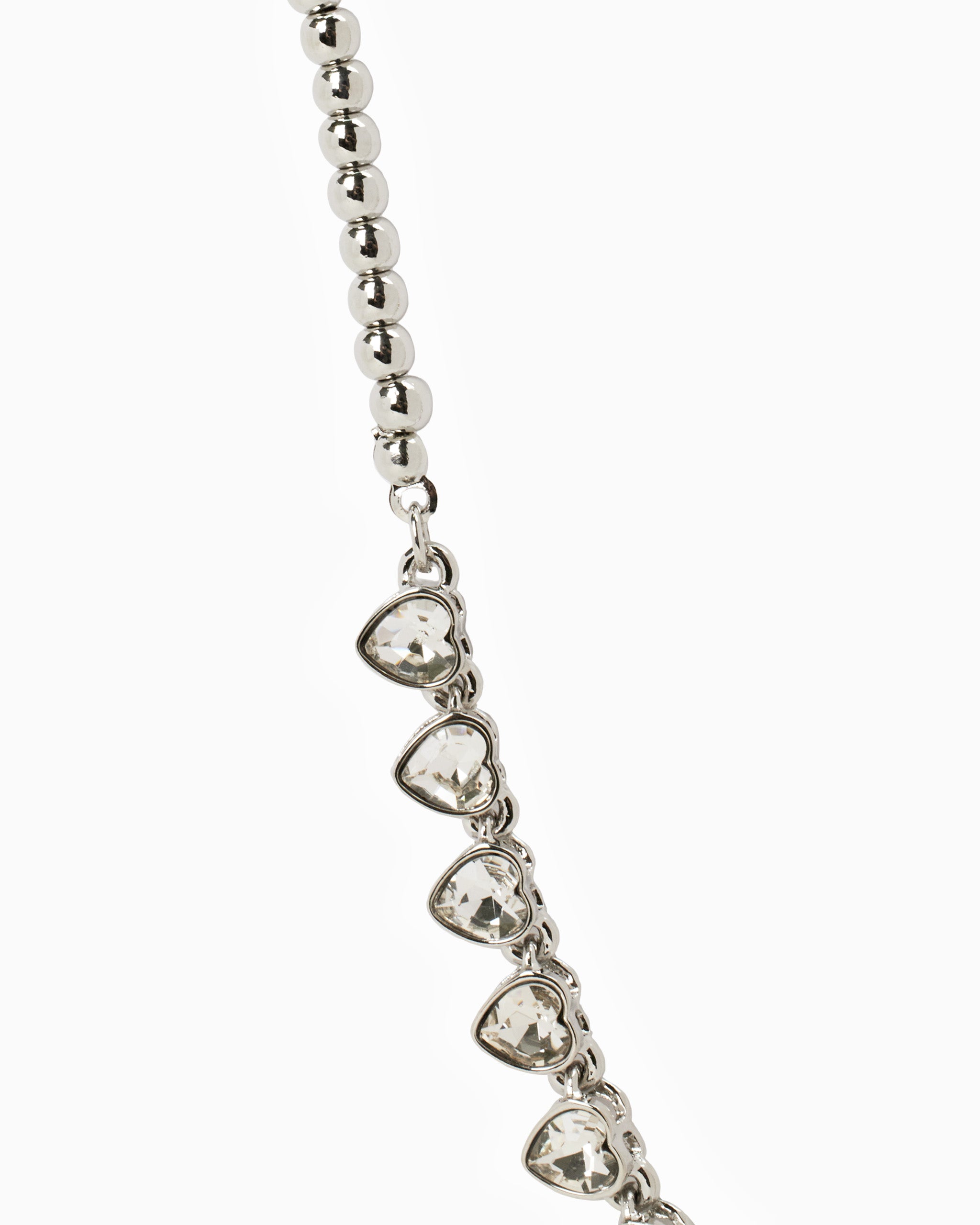 Linked Hearts and Ball Chain Necklace-5