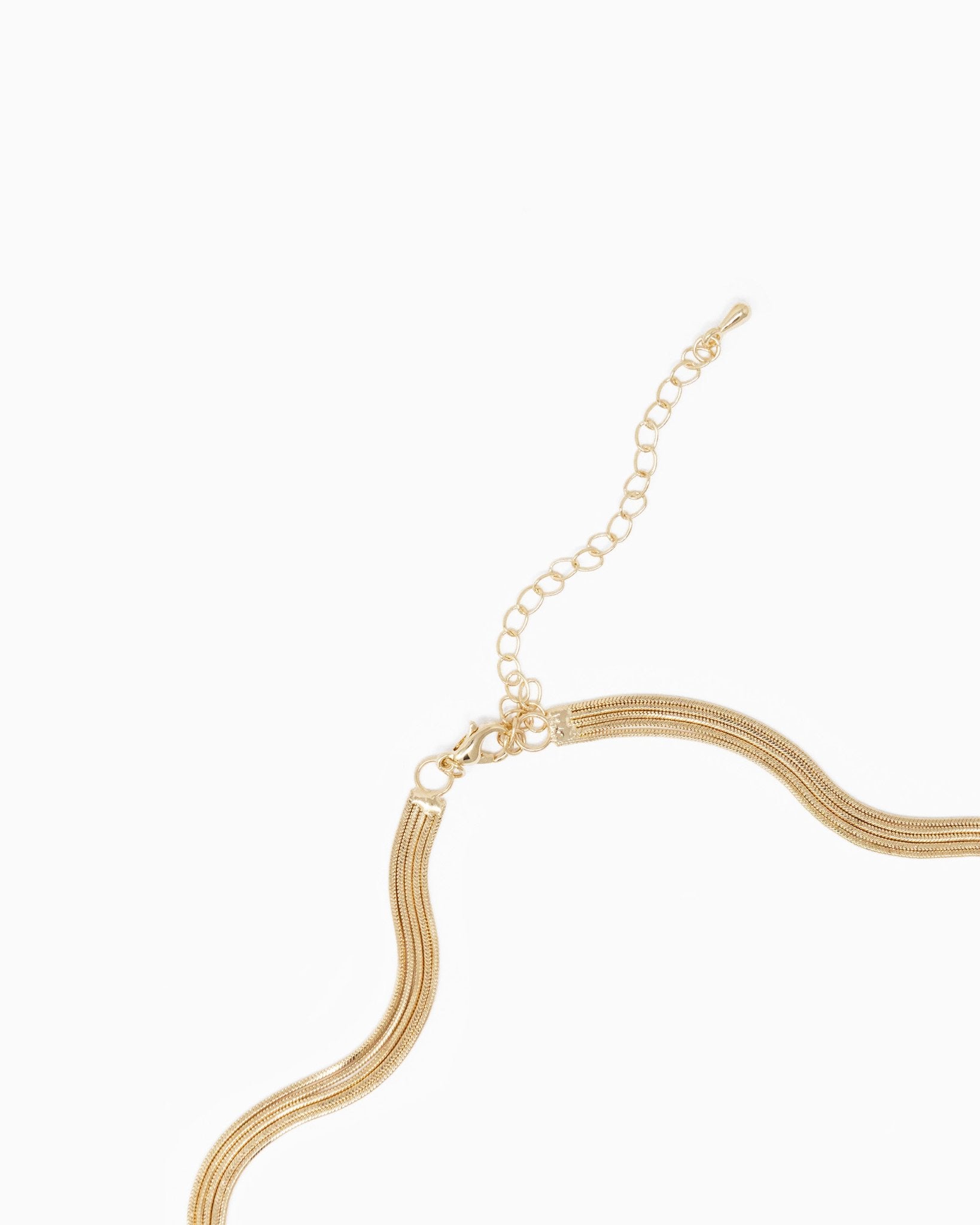 5 Layered Round Snake Chain Necklace-3
