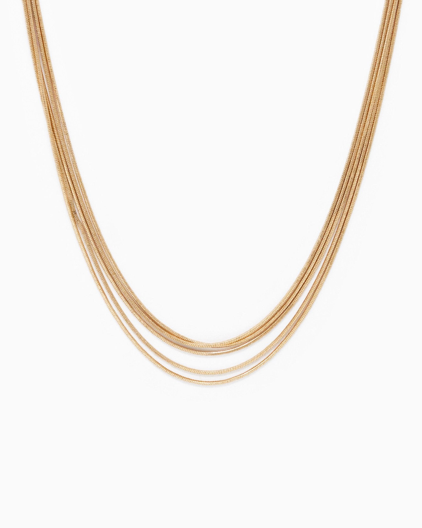 5 Layered Round Snake Chain Necklace
