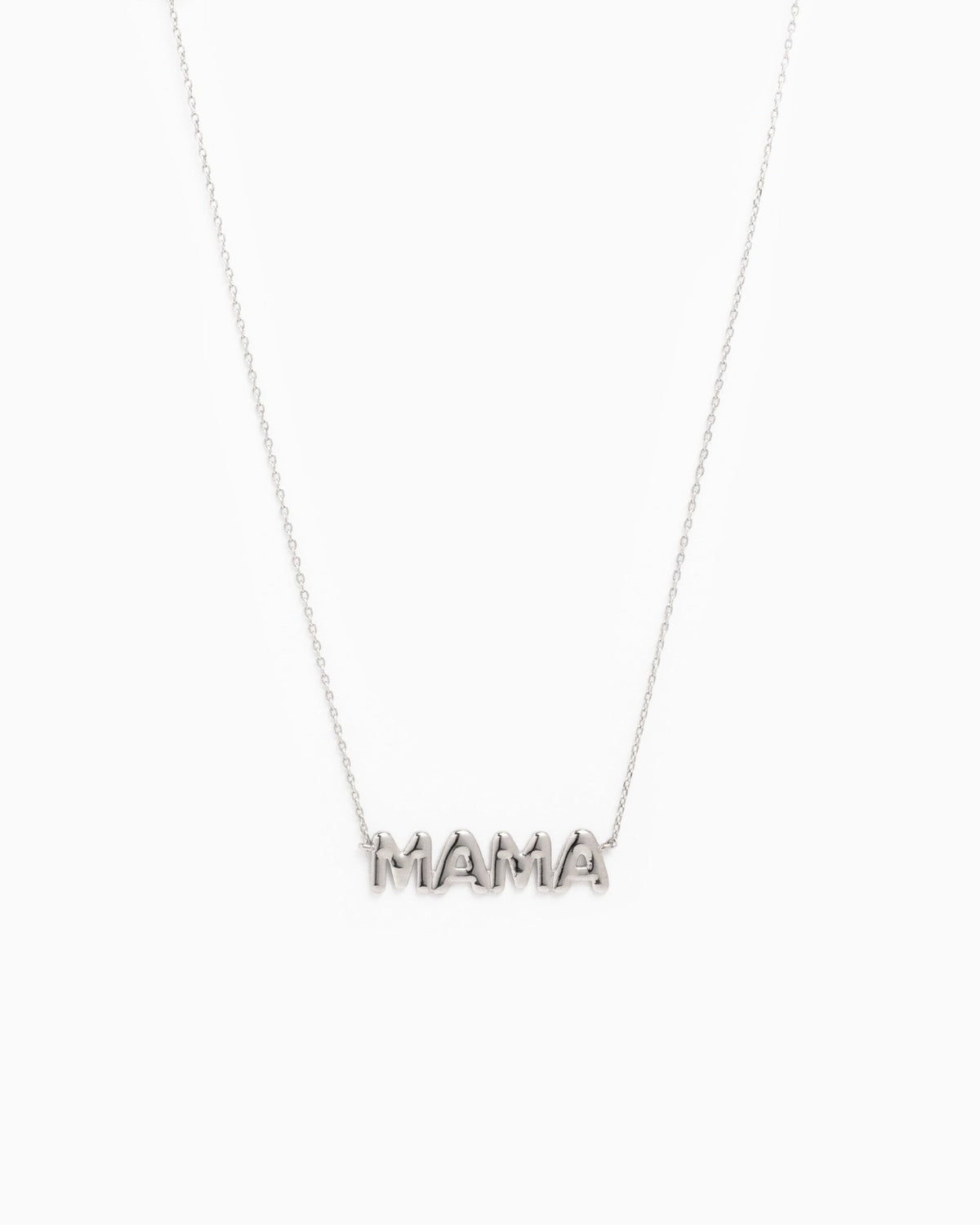 "MAMA" Flat Bubble Letter Necklace-4