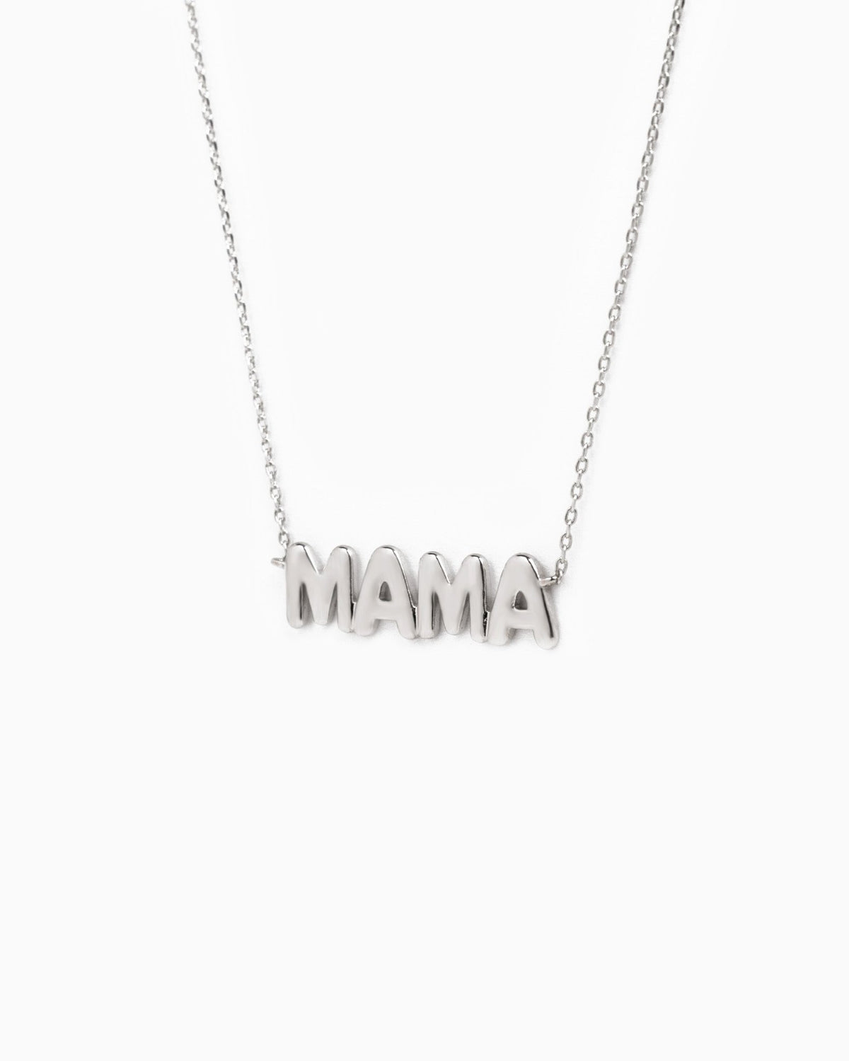 "MAMA" Flat Bubble Letter Necklace-3