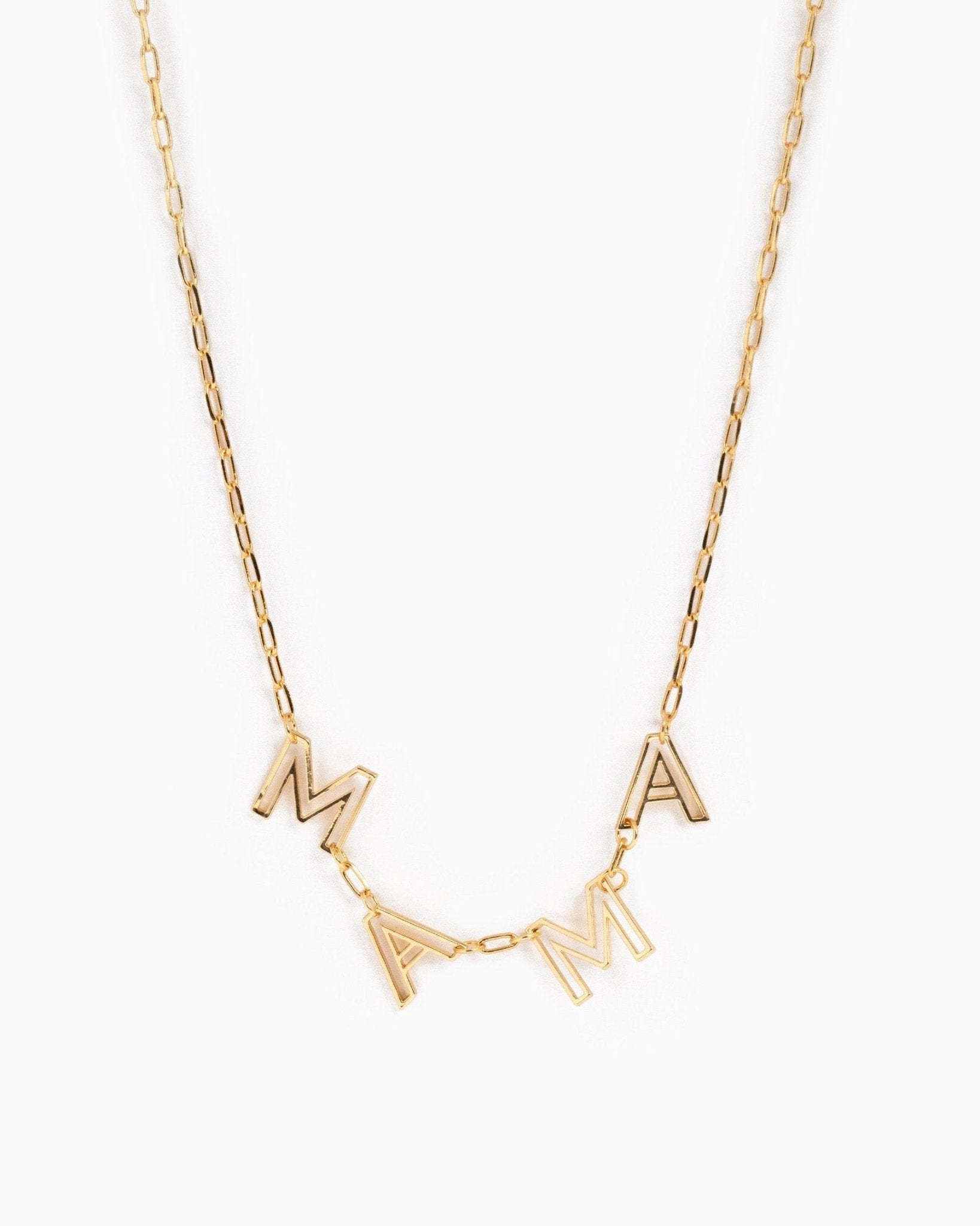 "MAMA" Letter Cutout Station Necklace
