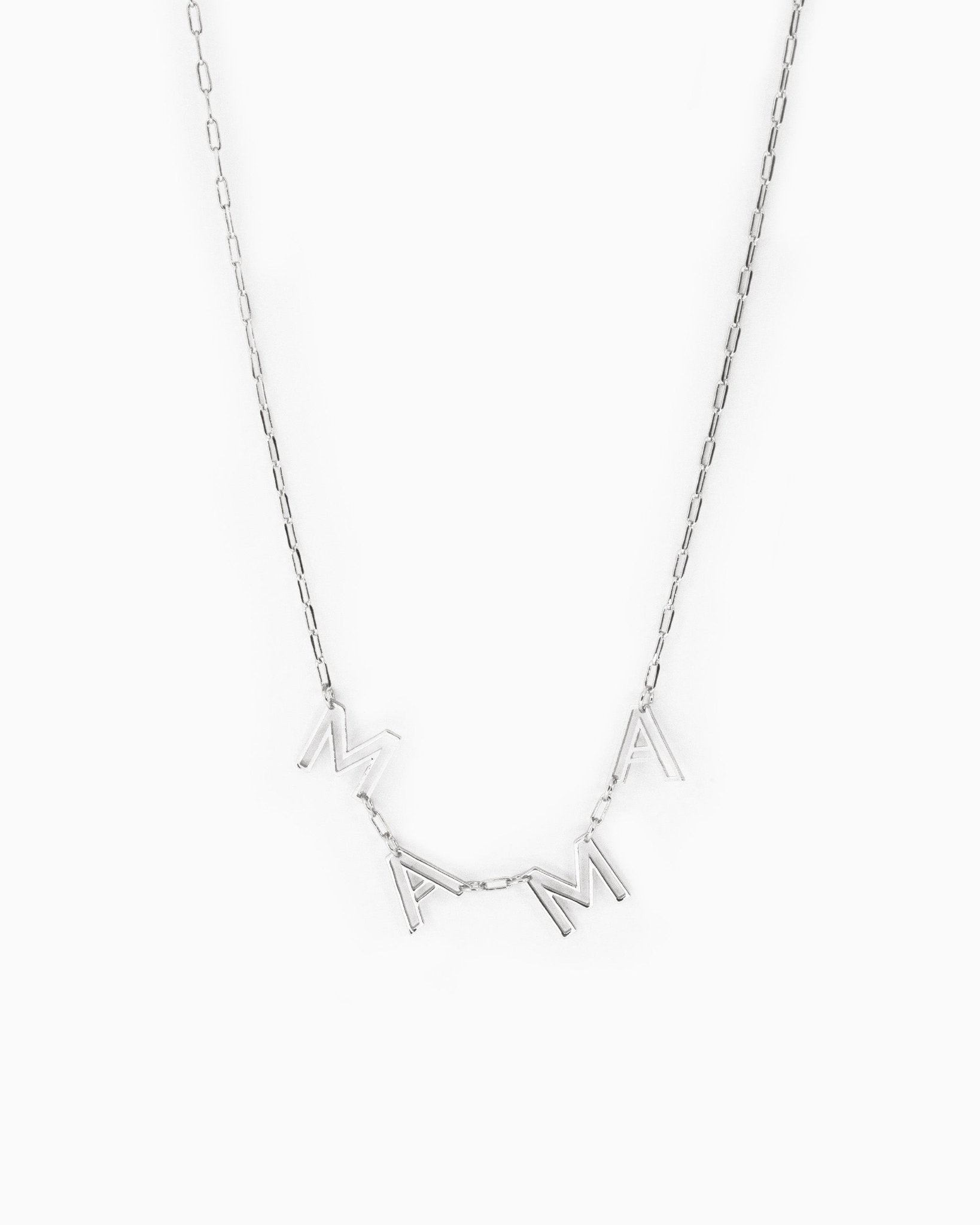 "MAMA" Letter Cutout Station Necklace-3