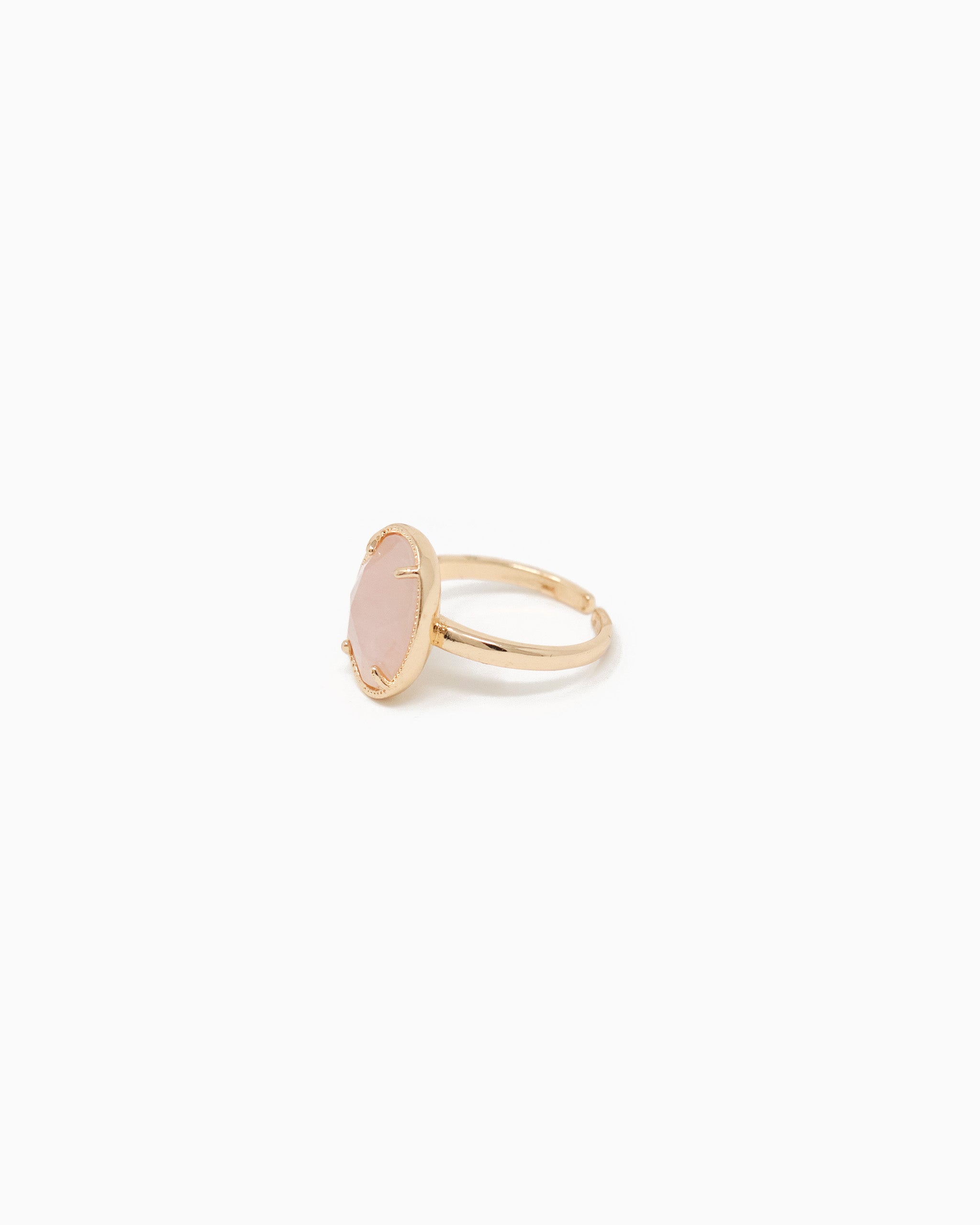 Oval Stone Open Ring-12