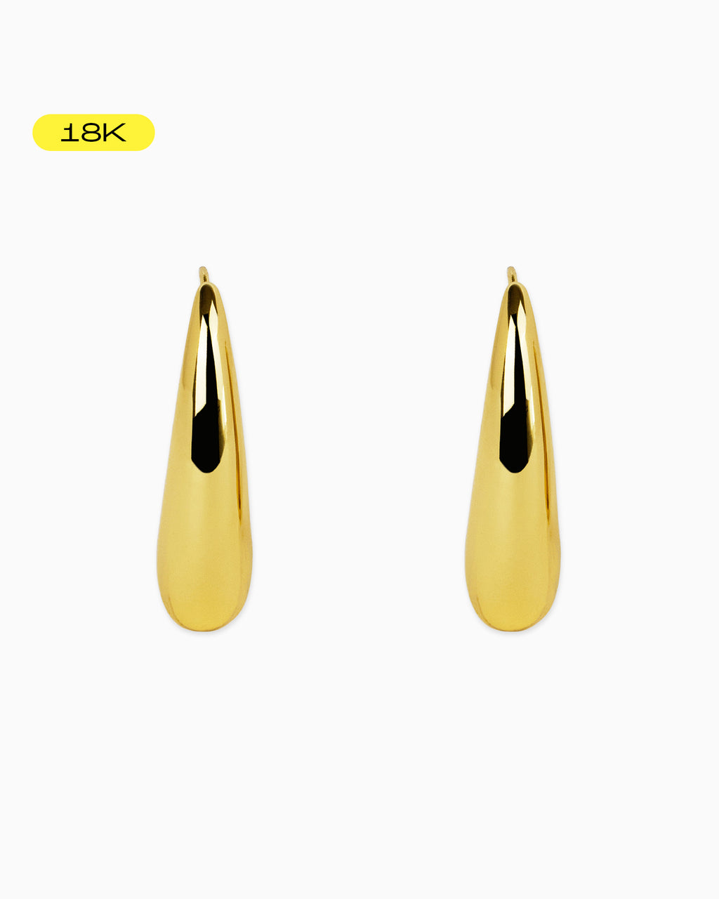 Vesper Long Teardrop Gold Statement Earrings