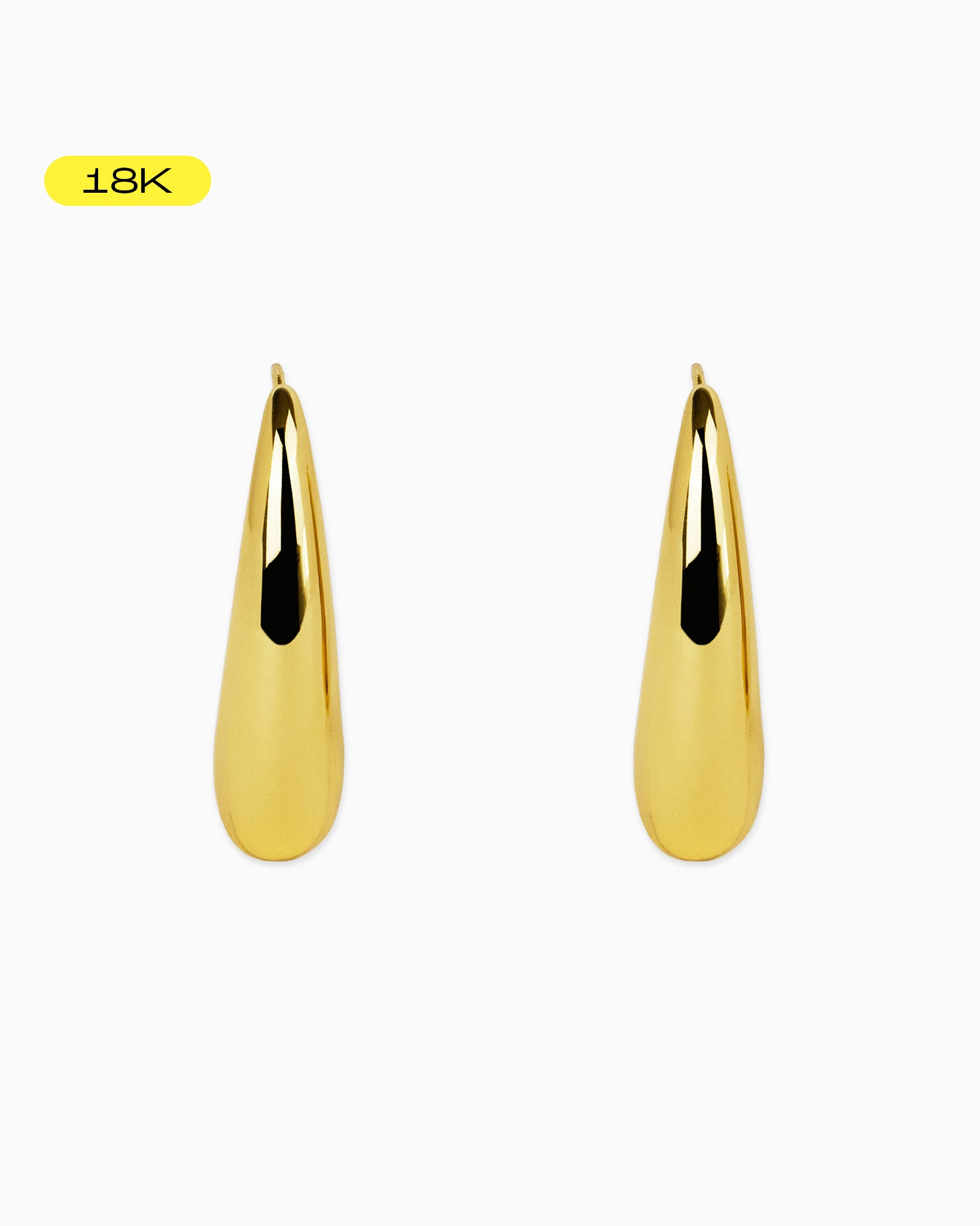Vesper Long Teardrop Gold Statement Earrings