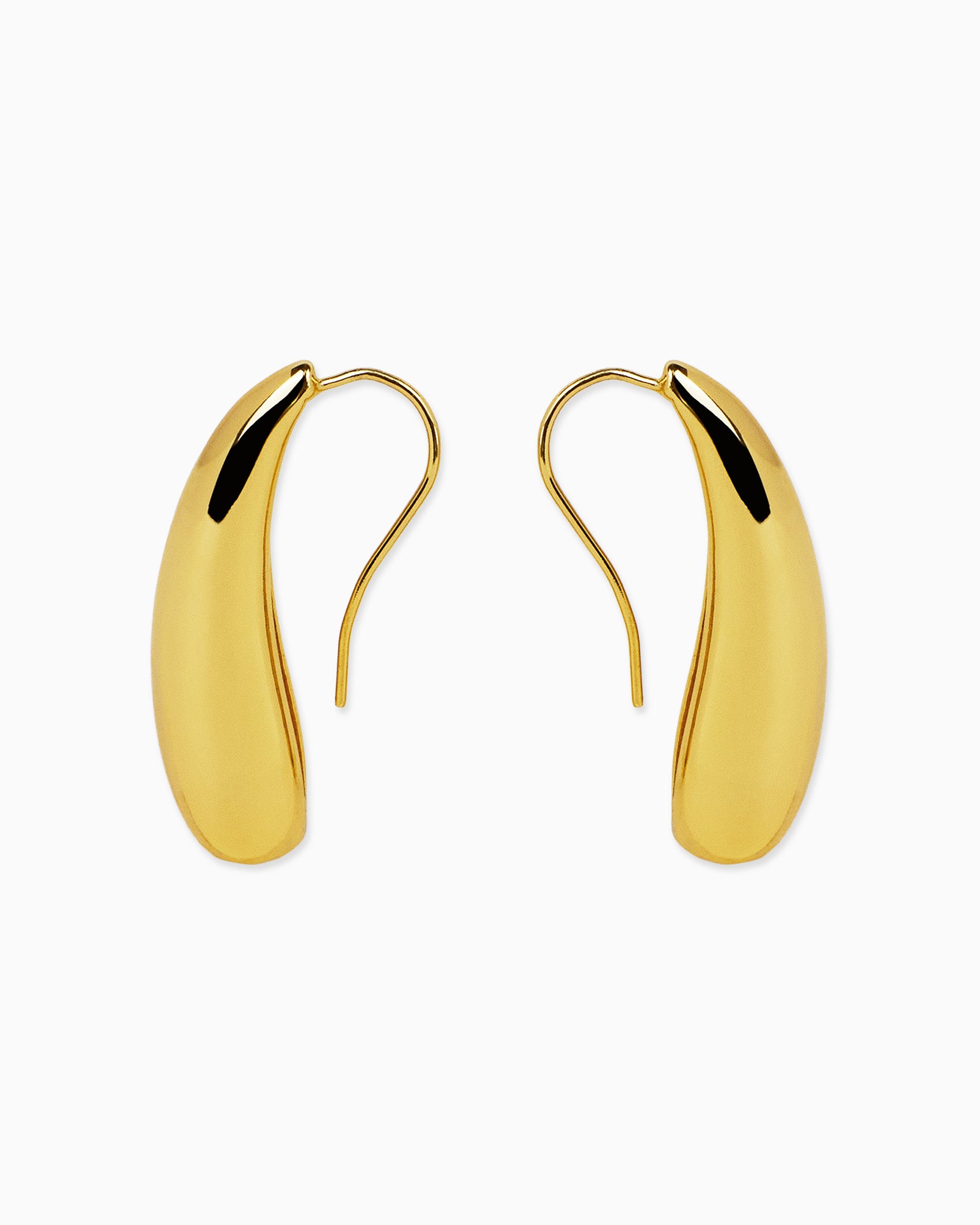 Vesper Long Teardrop Gold Statement Earrings