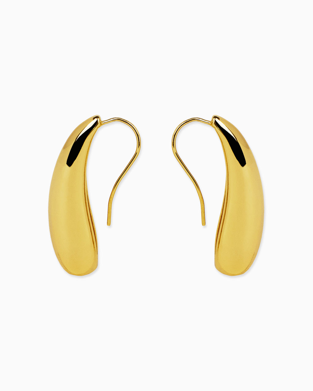 Vesper Long Teardrop Gold Statement Earrings