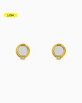 Ainsley Two-Tone Stud Earrings