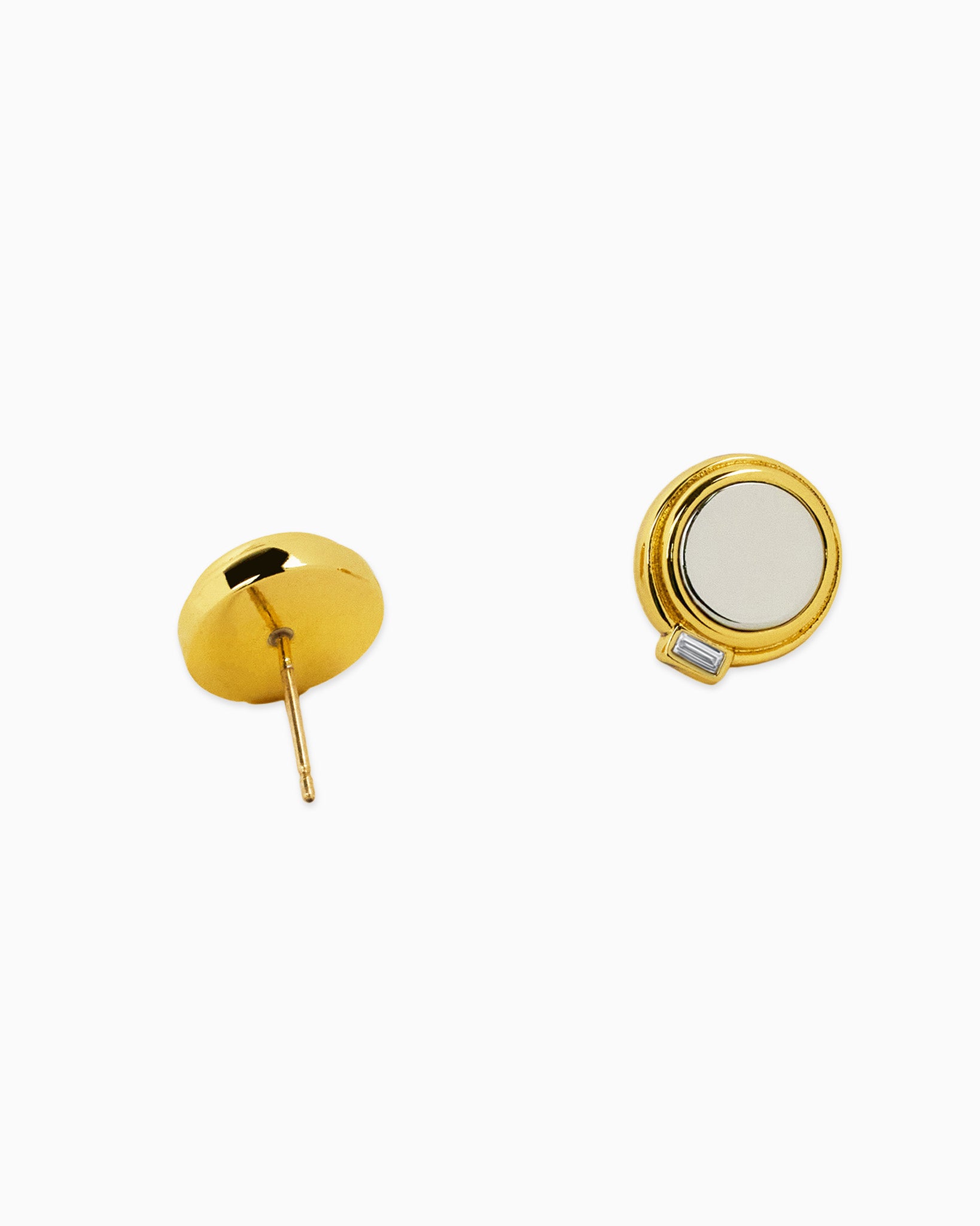 Ainsley Two-Tone Stud Earrings