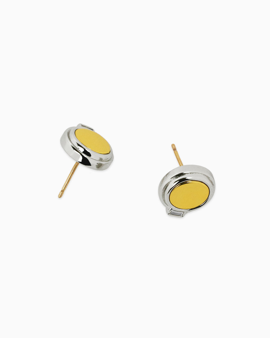 Ainsley Two-Tone Stud Earrings