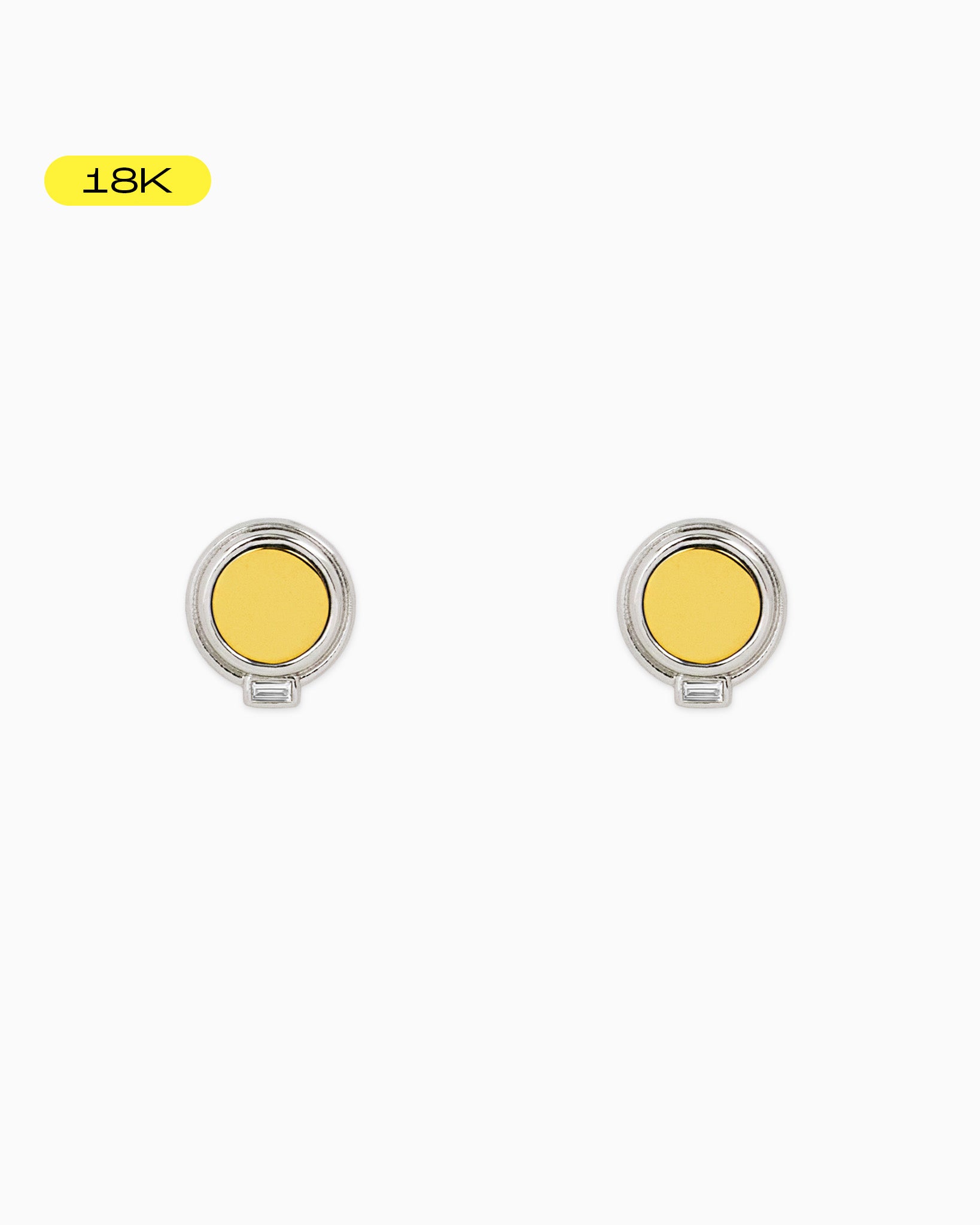 Ainsley Two-Tone Stud Earrings