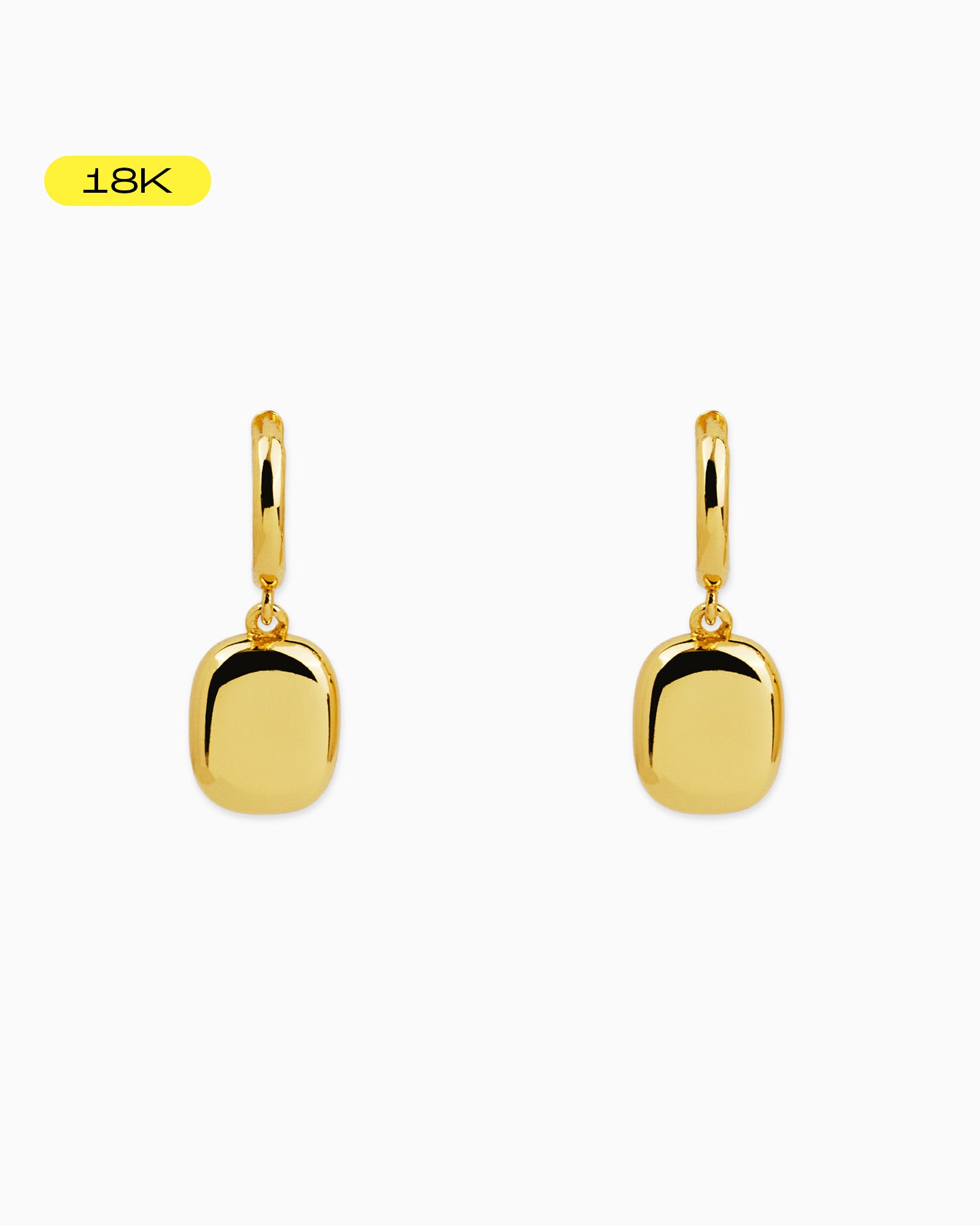 Nut Gold Drop Hoop Earrings