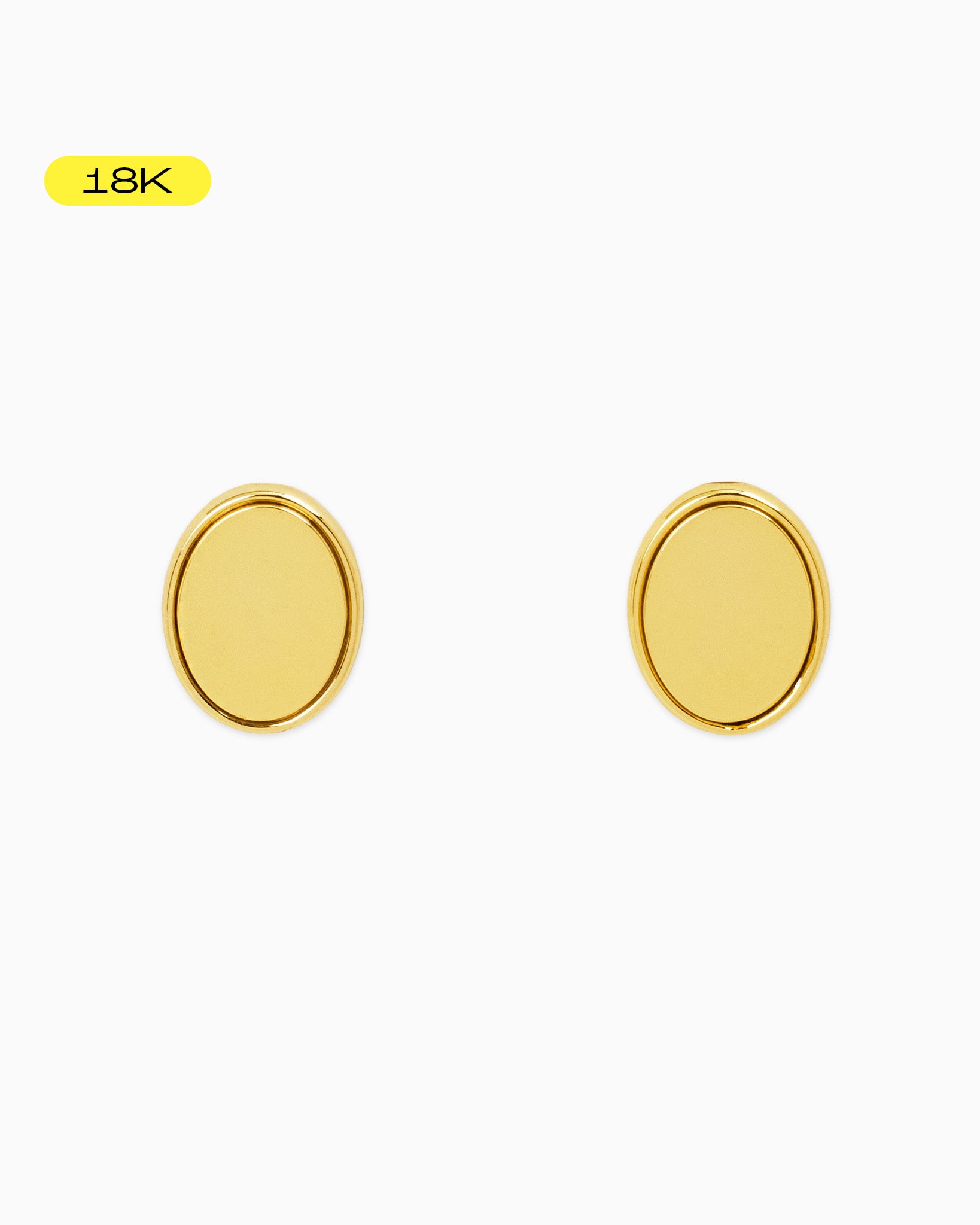 Ashton Gold Medium Oval Stud Earrings
