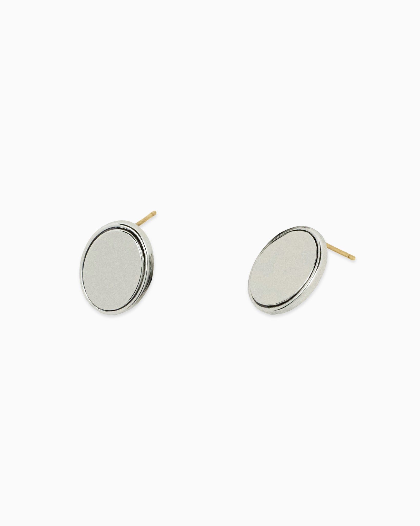 Ashton Silver Medium Oval Stud Earrings