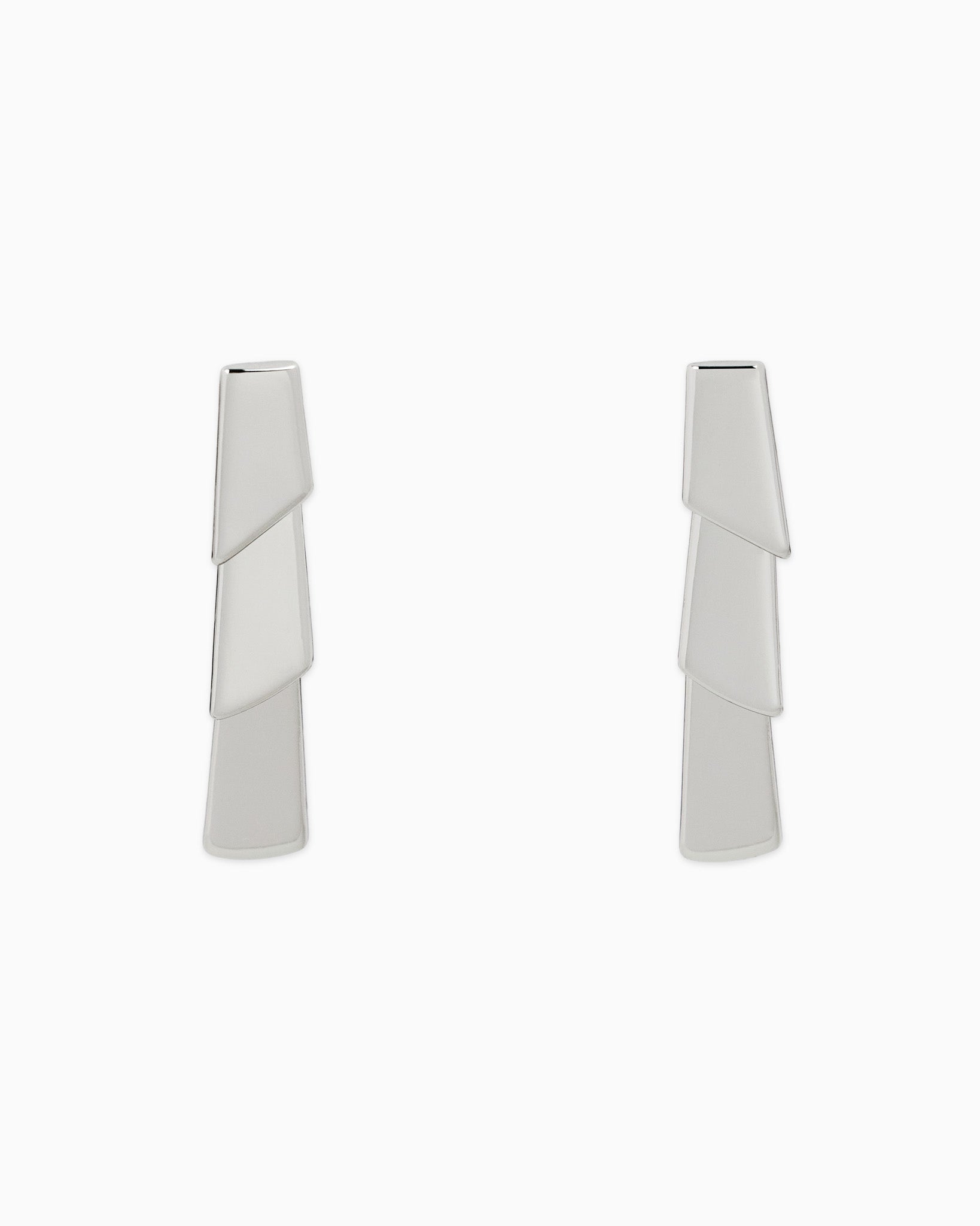 Cleo Silver Tassel Trio Drop Earrings