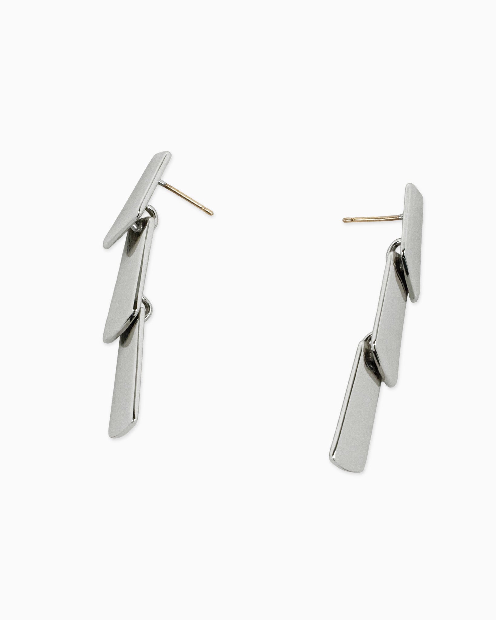 Cleo Silver Tassel Trio Drop Earrings