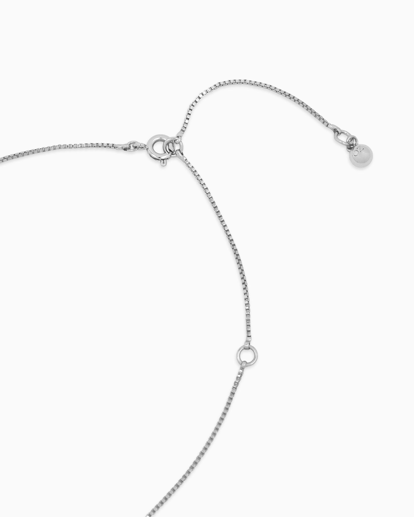 Cara Silver Sculpted Square Pendant Necklace