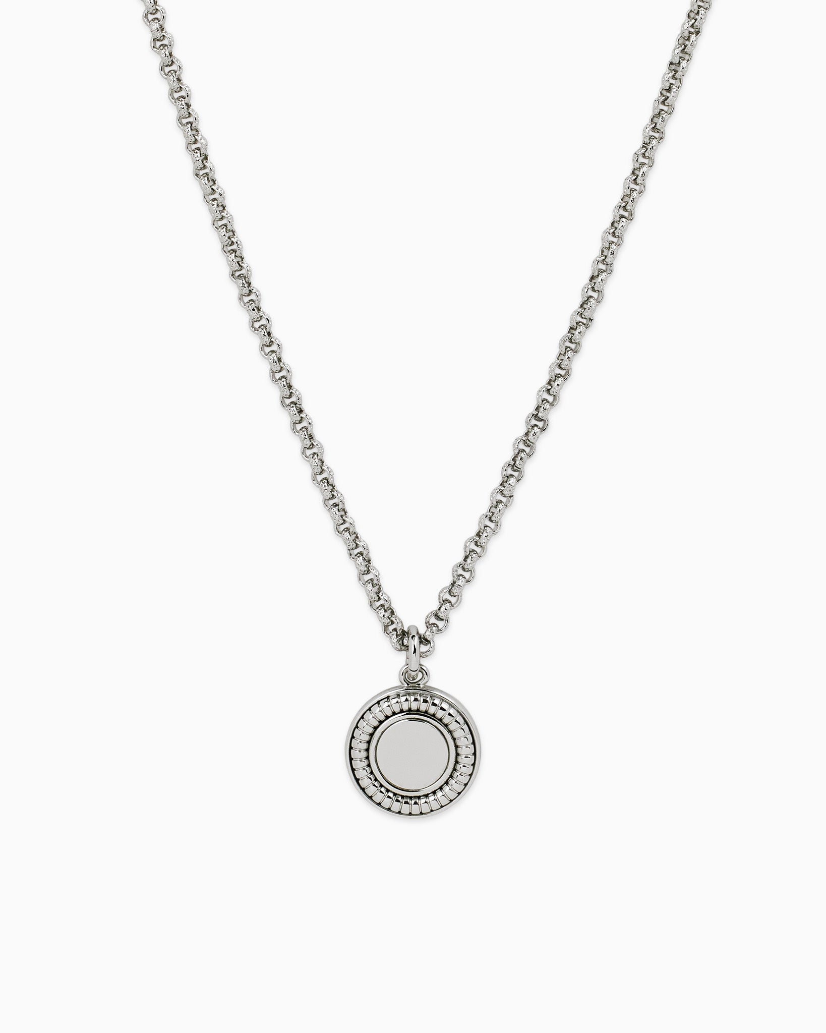Austine Silver Medium Medallion Pendant Necklace