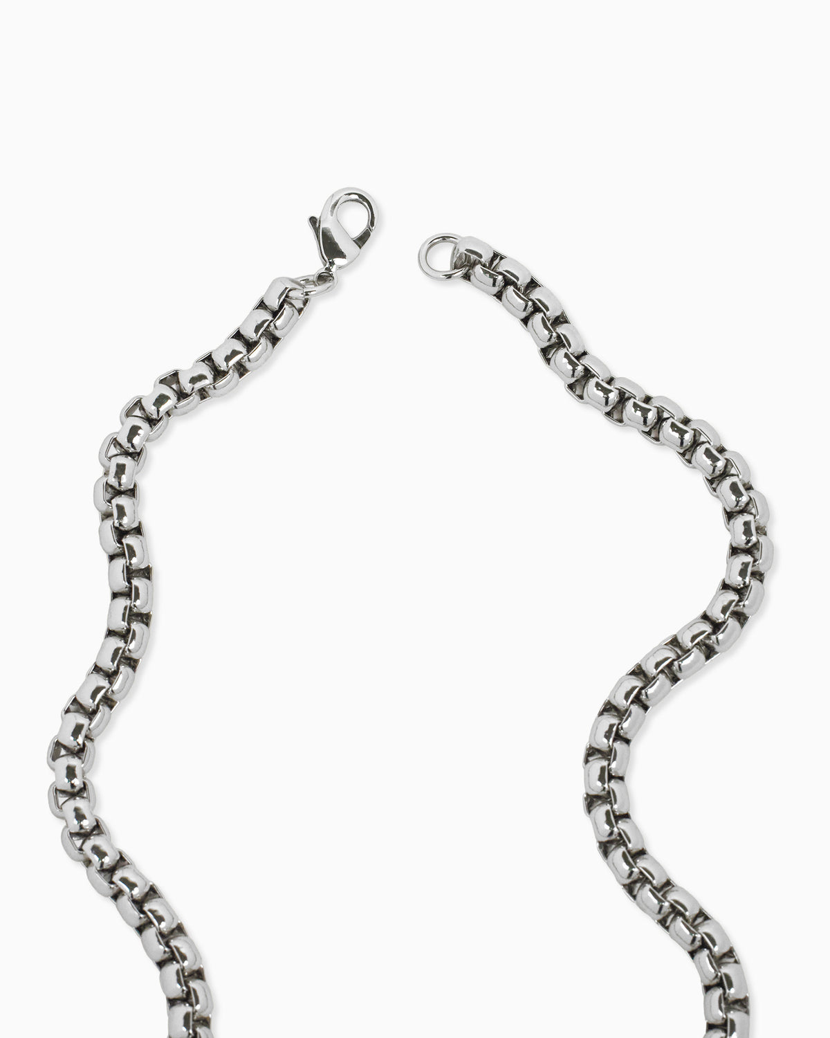 Ashton Silver Chain Link Statement Necklace-4