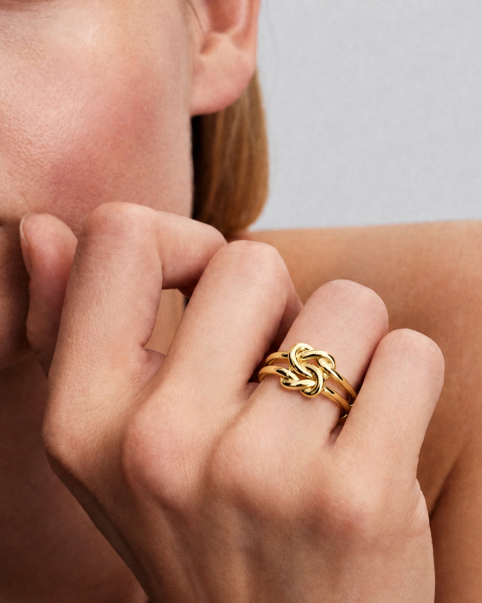 [18K] Lover's Knot Gold Ring