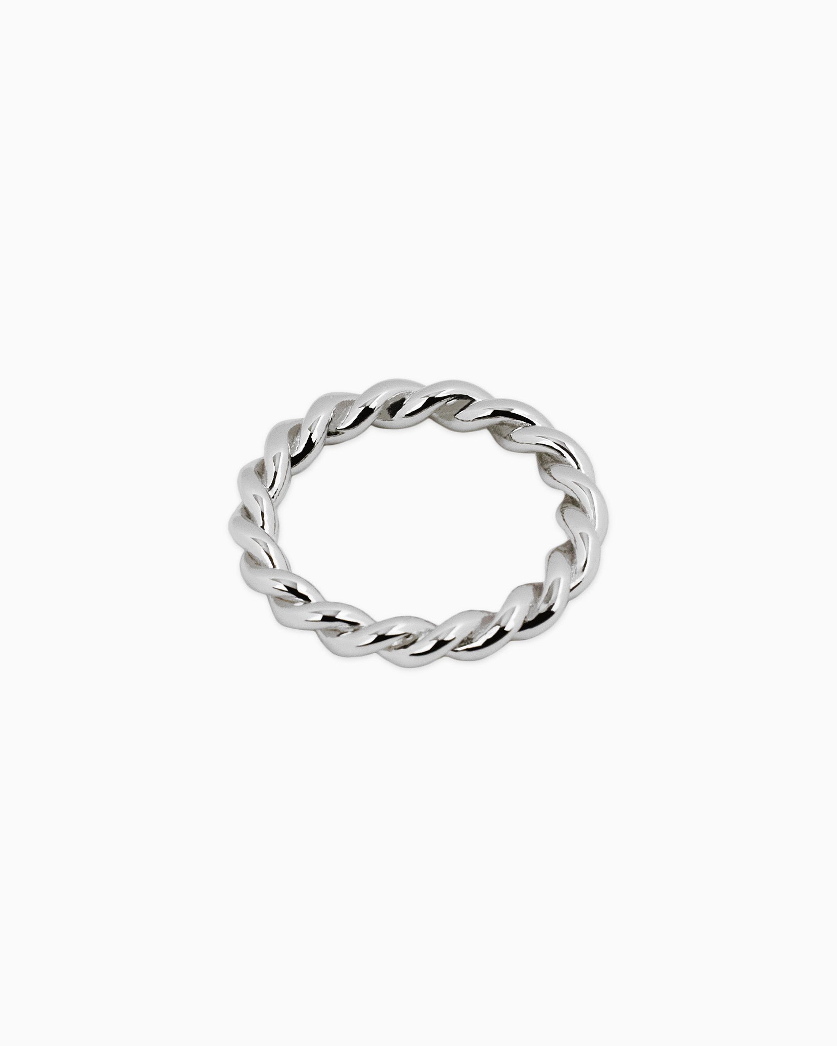 Medium Rope Silver Ring