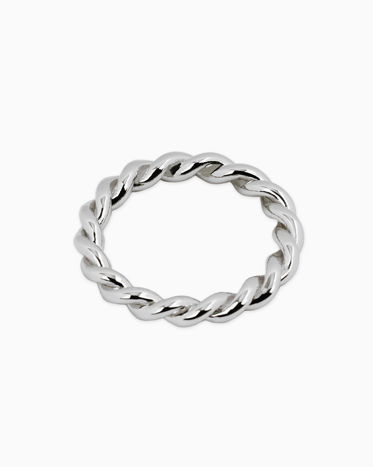 Medium Rope Silver Ring