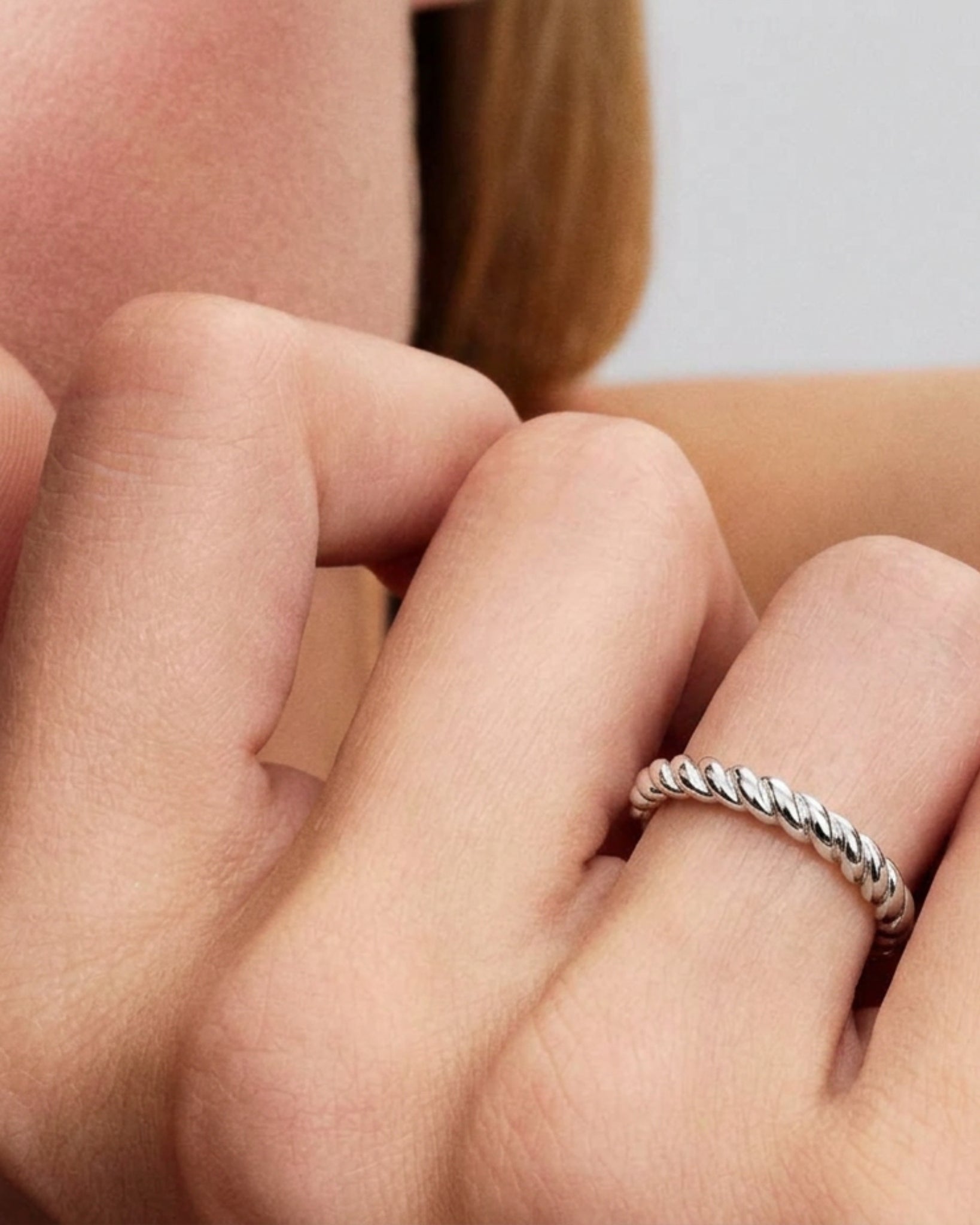 Medium Rope Silver Ring