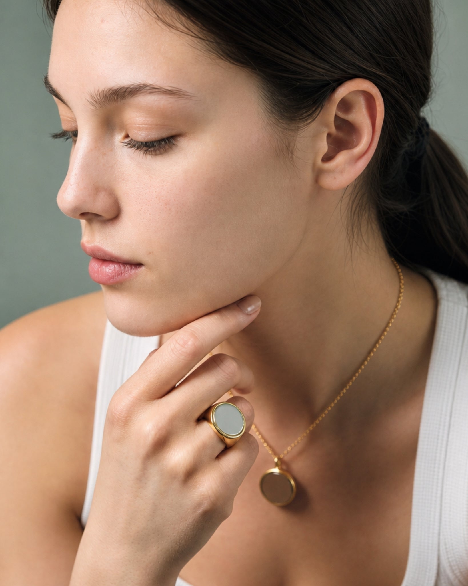 [18K] Stanley Gold Two-Tone Statement Ring