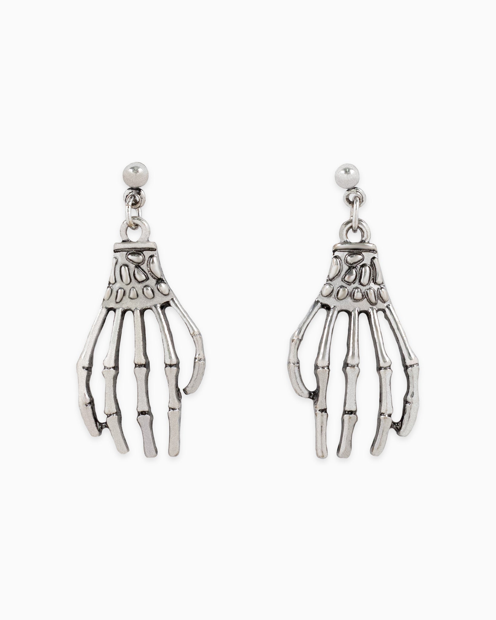 Halloween Metal Skeleton Hand Drop Earrings