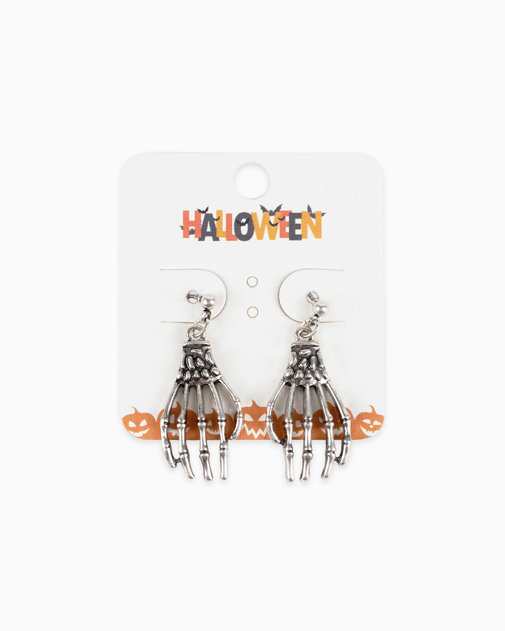 Halloween Metal Skeleton Hand Drop Earrings