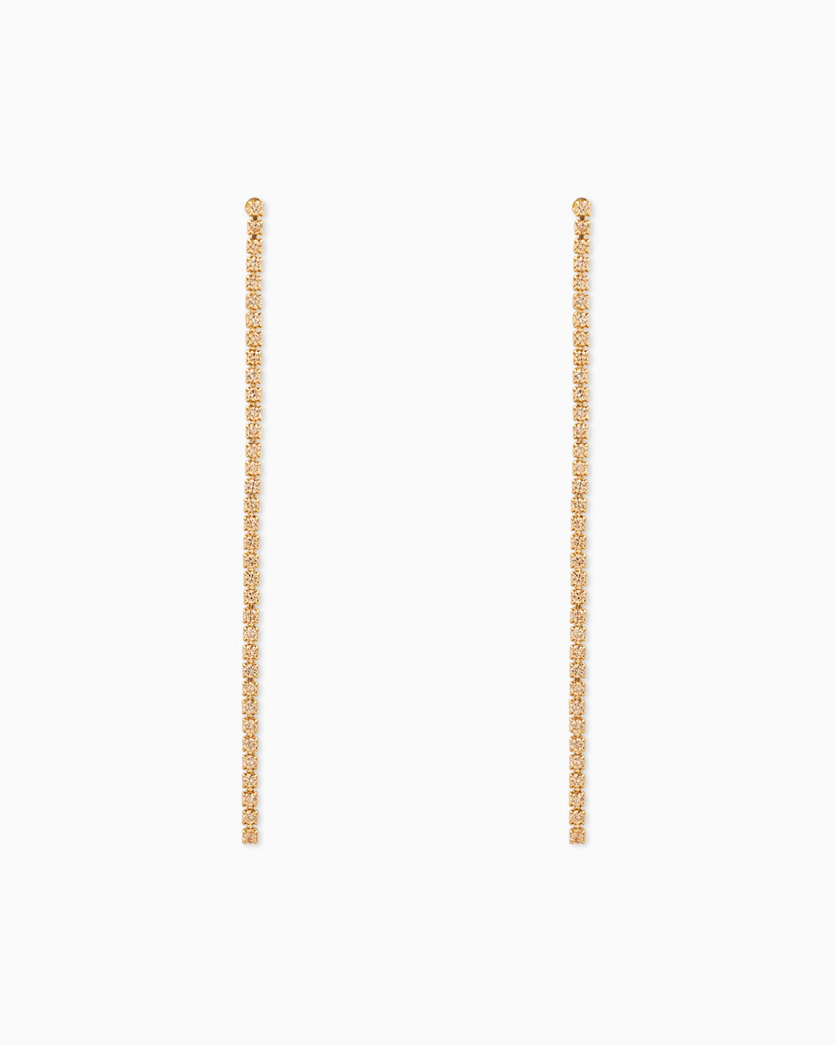 Cup Chain Linear Drop Earrings