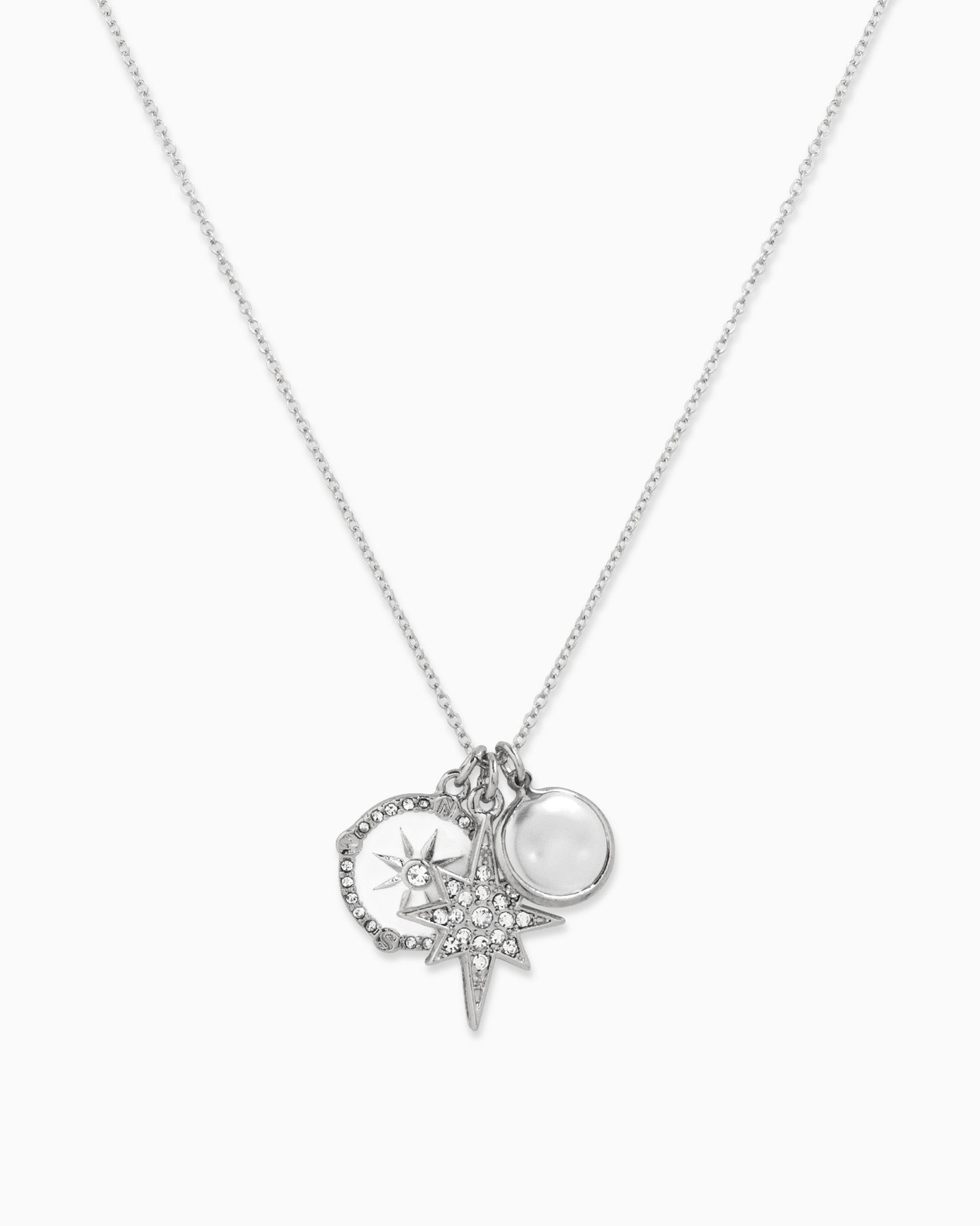 Starburst Triple Charm Pendant Necklace