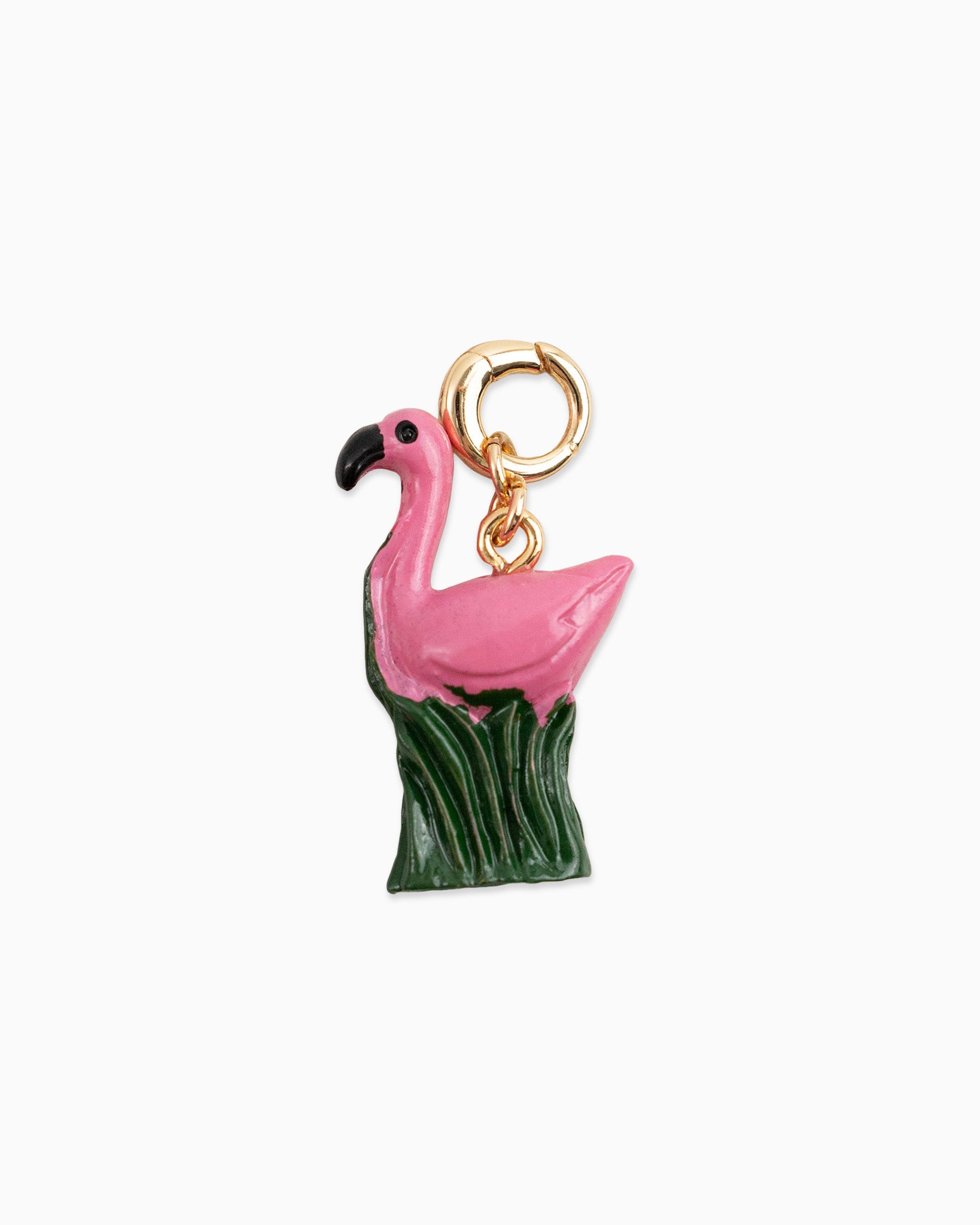 Natural Pink Flamingo Charm