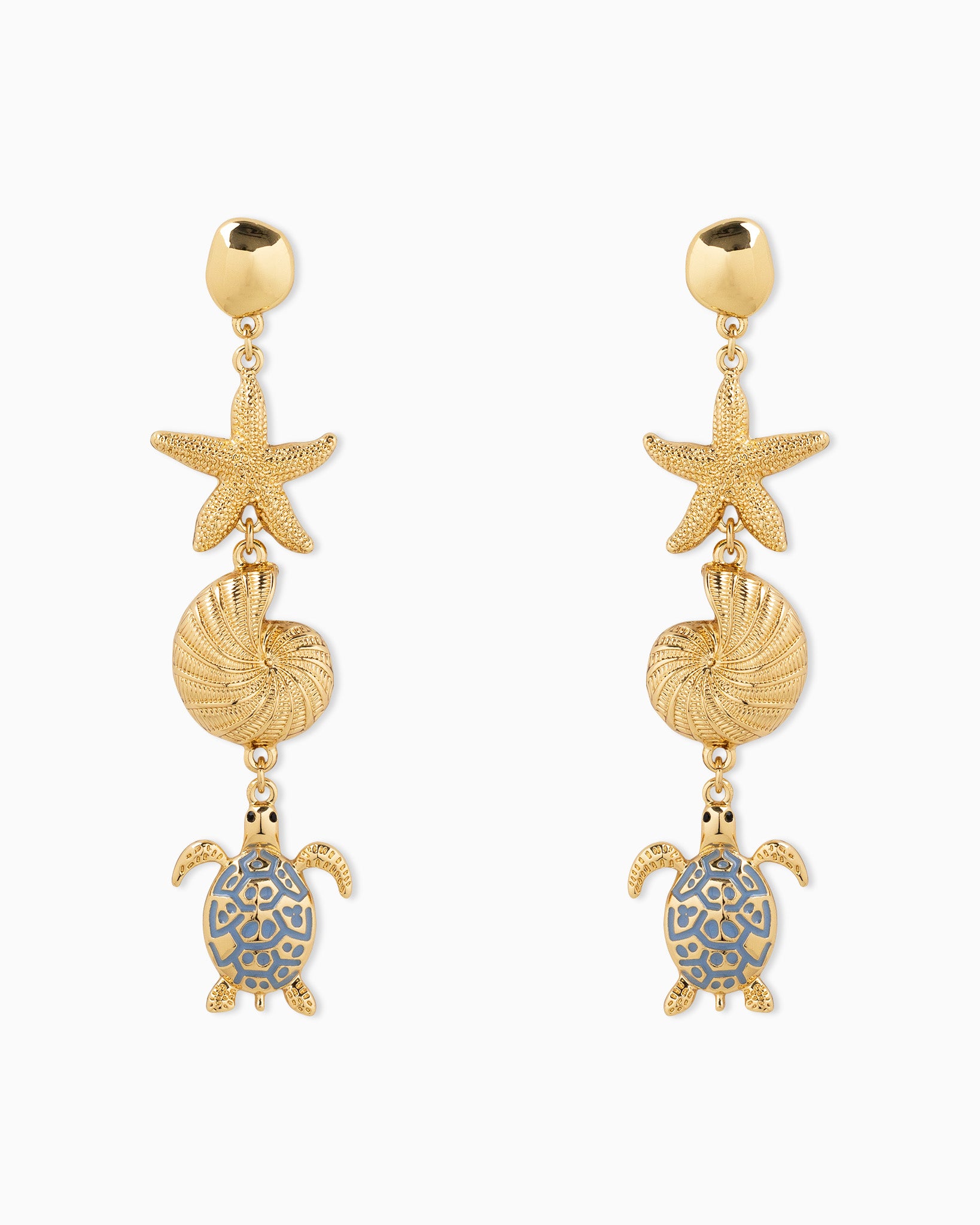 Sea Life Charm Drop Earrings