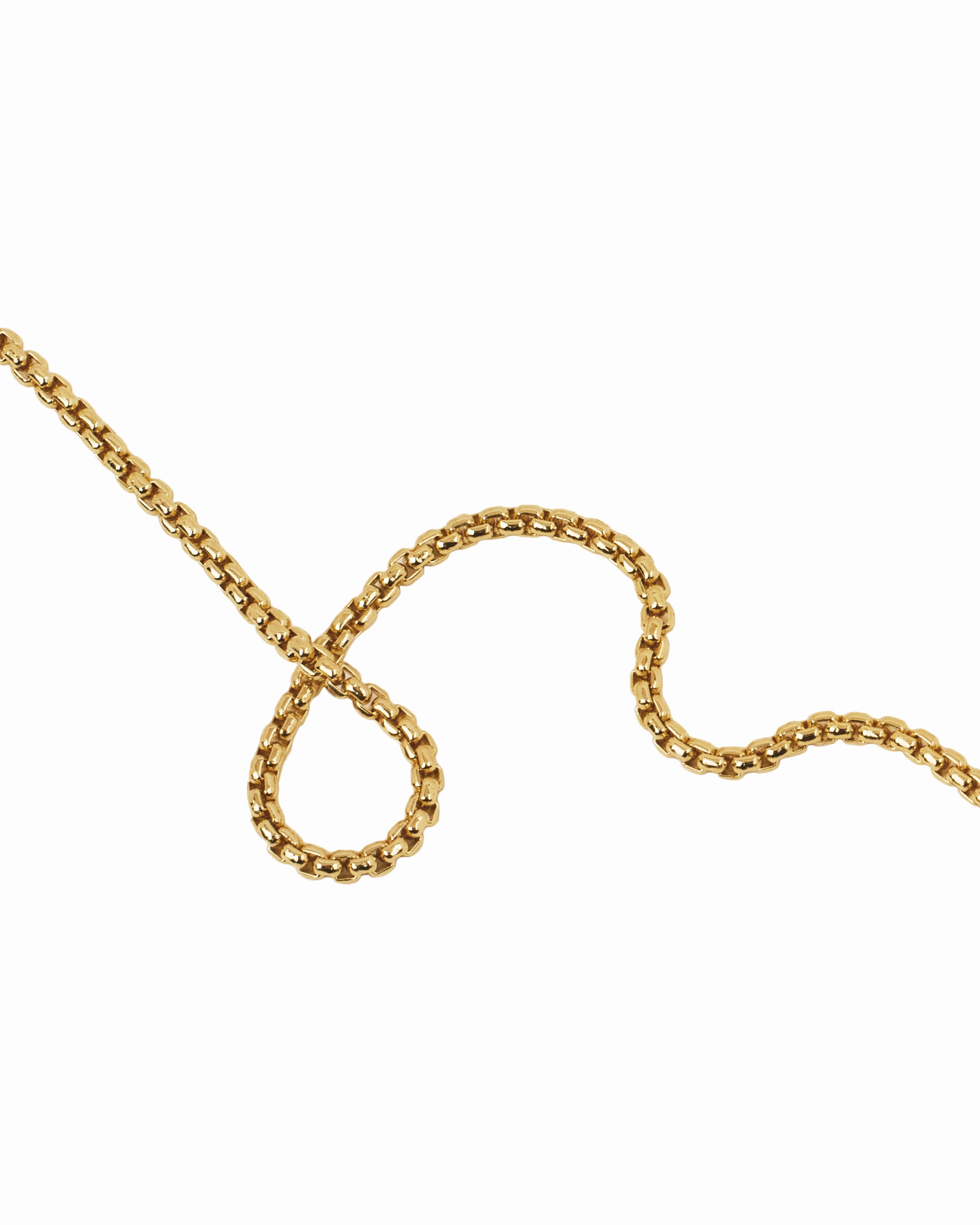 [18K] Round Box Chain Necklace