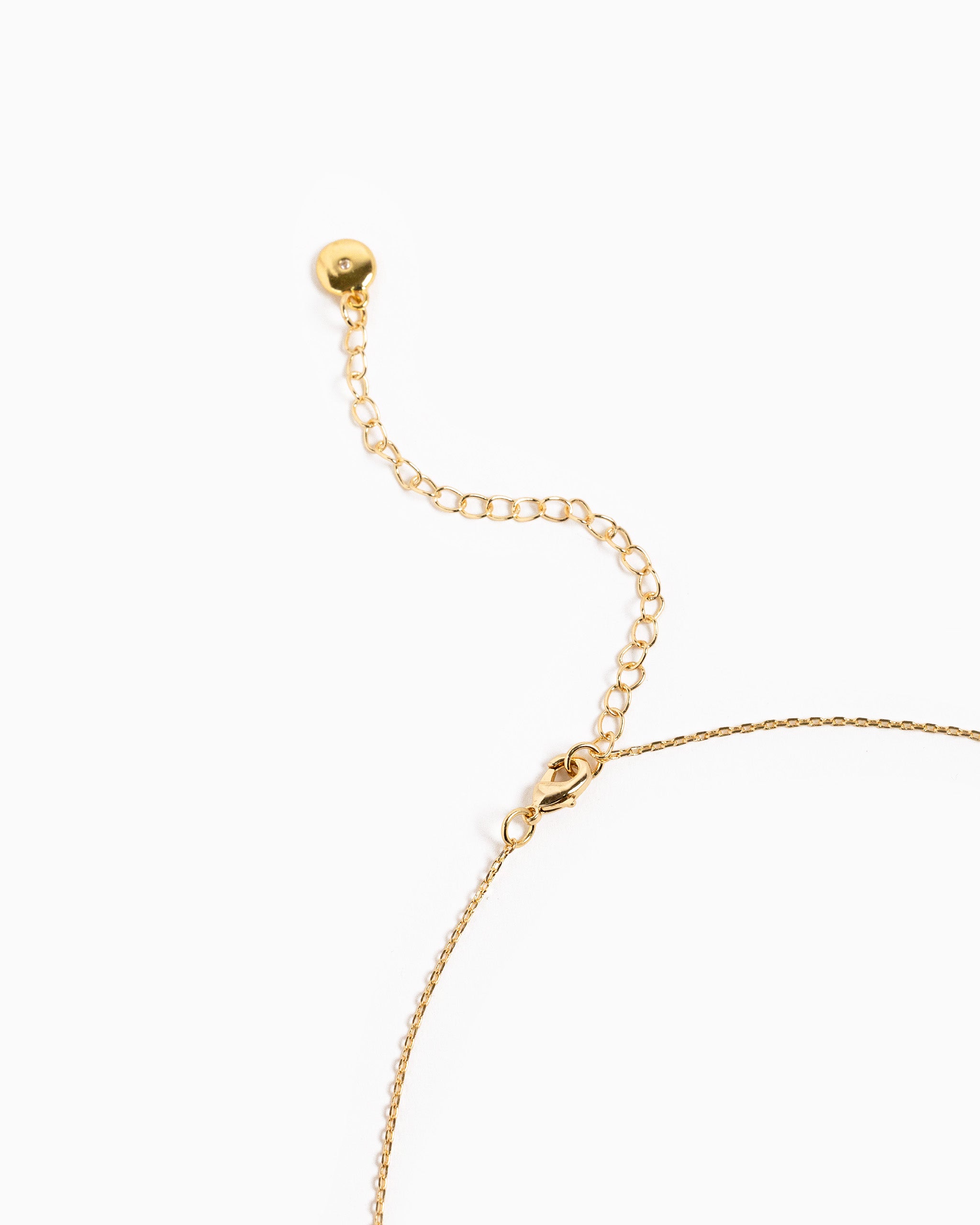Open CZ Clover Pendant Necklace-4