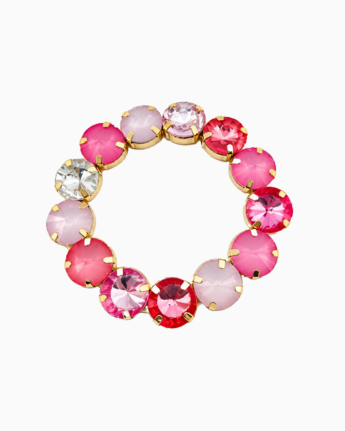 Statement Multi Stone Tennis Stretch Bracelet-3