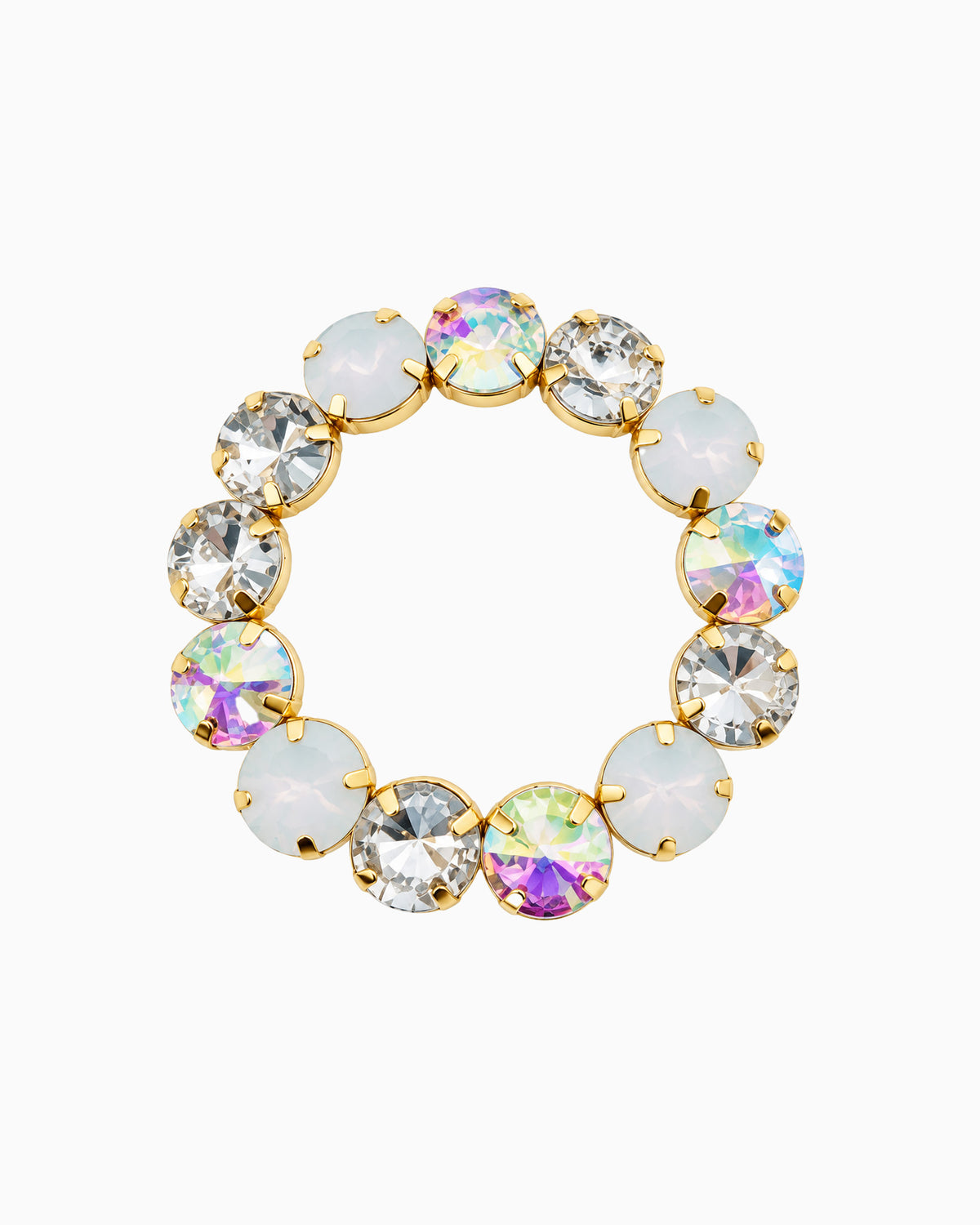 Statement Multi Stone Tennis Stretch Bracelet-2