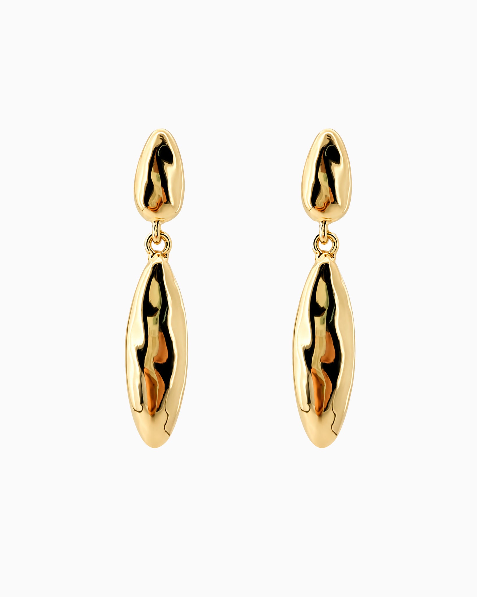 Hammered Metal Drop Earrings