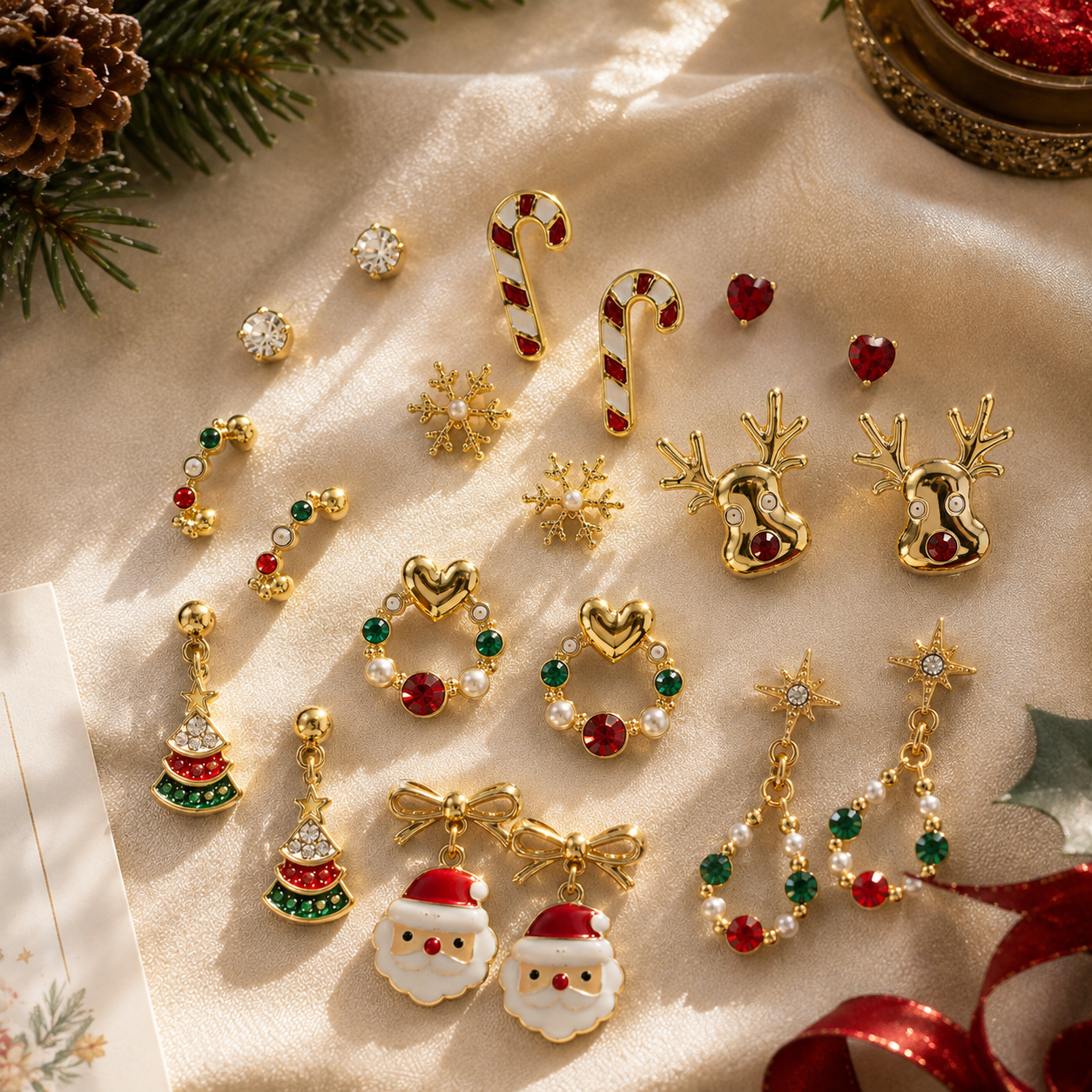 Christmas 10-Pair Holiday Earring Set