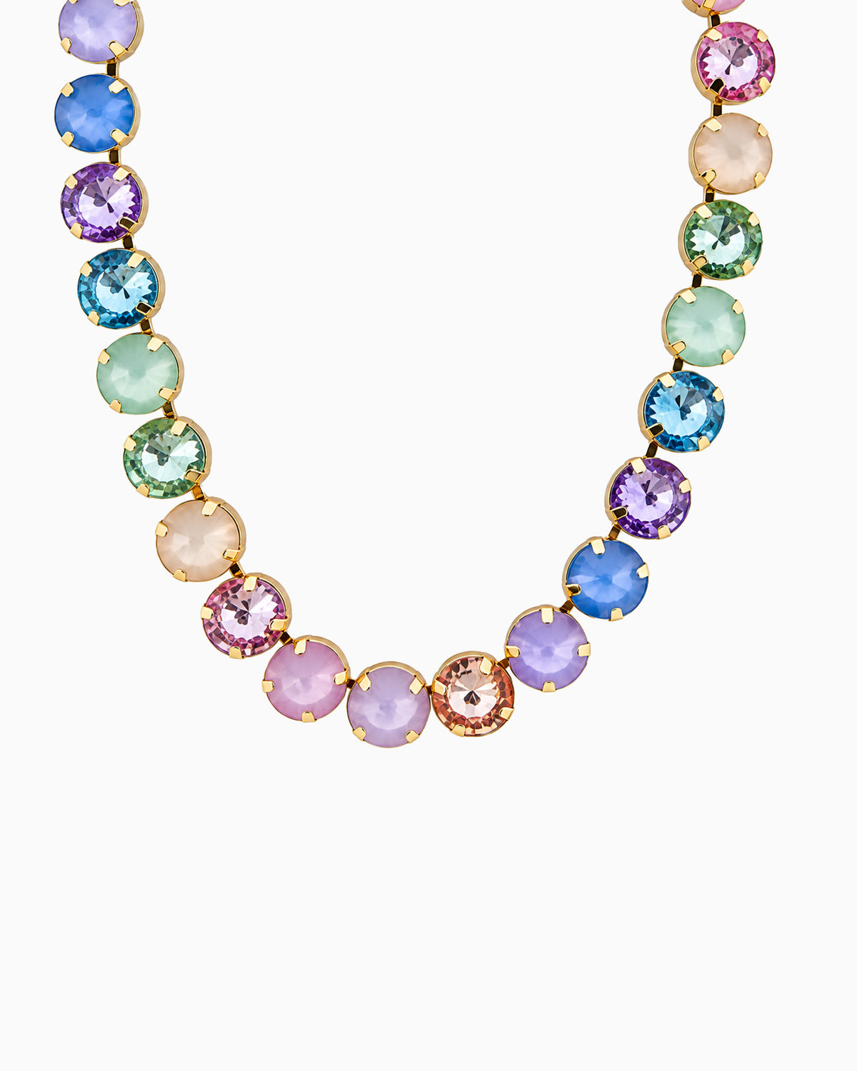 Statement Multi Stone Tennis Necklace-4